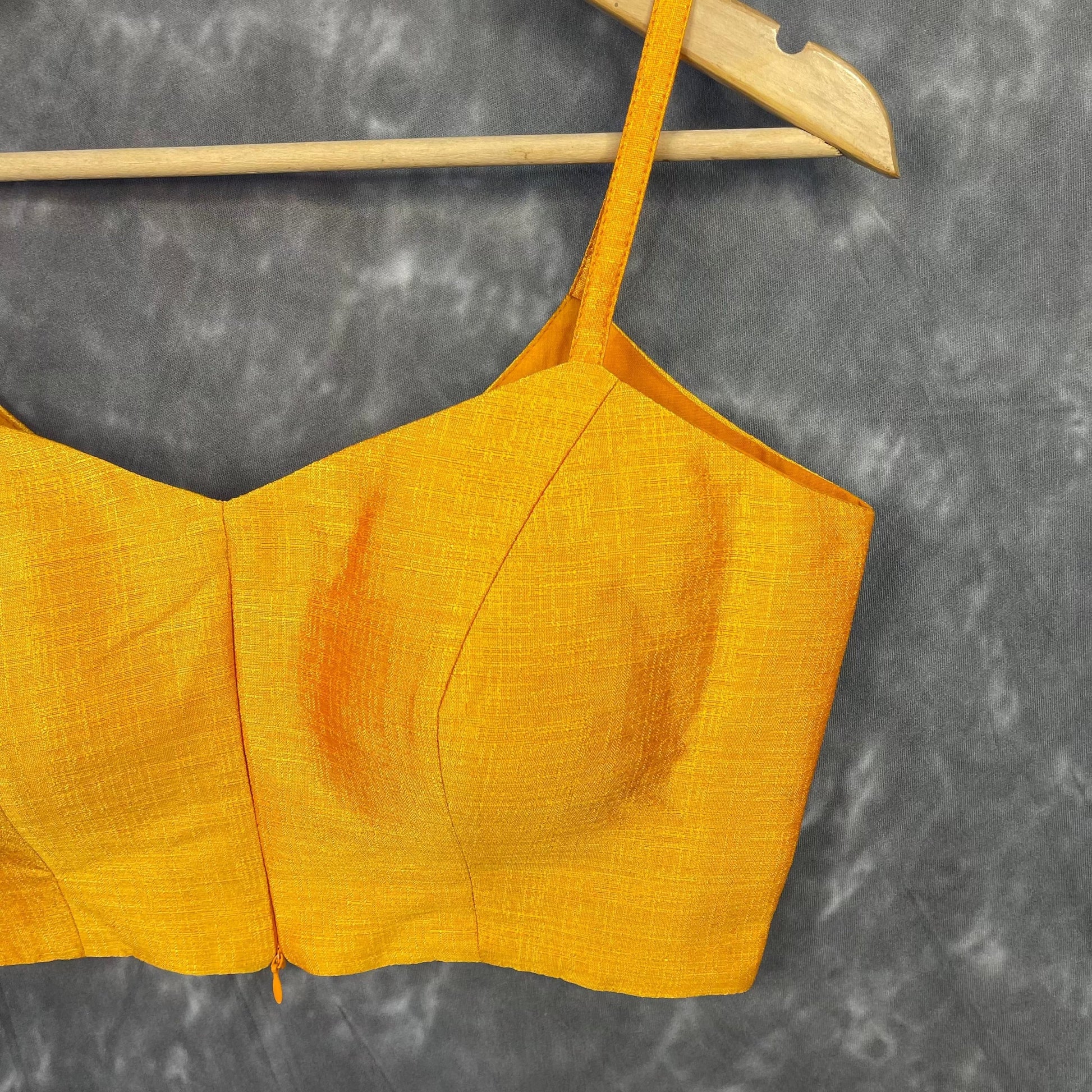 Majestic Yellow Yellow Coloured Silk Ready to Wear Blouse - kapda Tailor 
