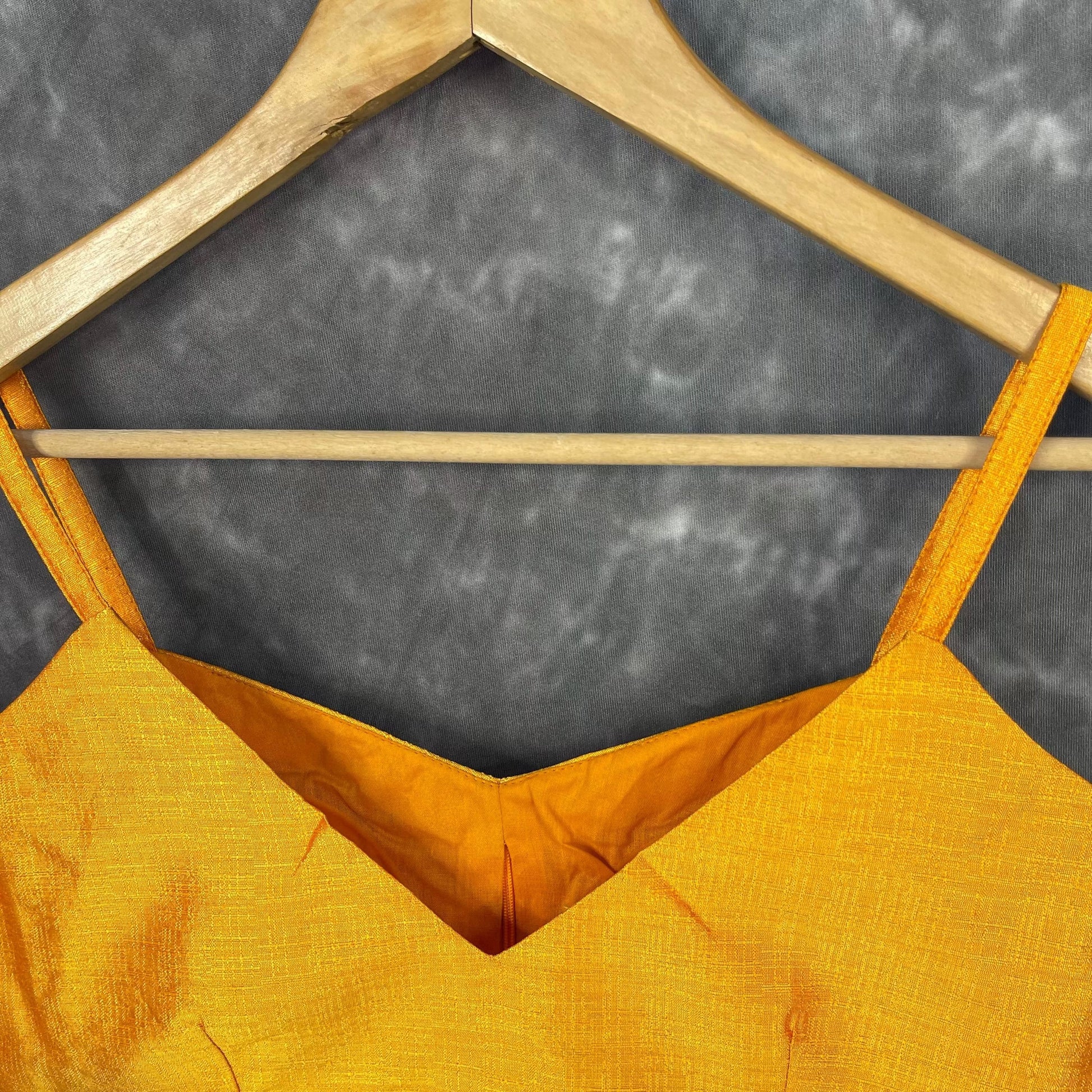 Majestic Yellow Yellow Coloured Silk Ready to Wear Blouse - kapda Tailor 