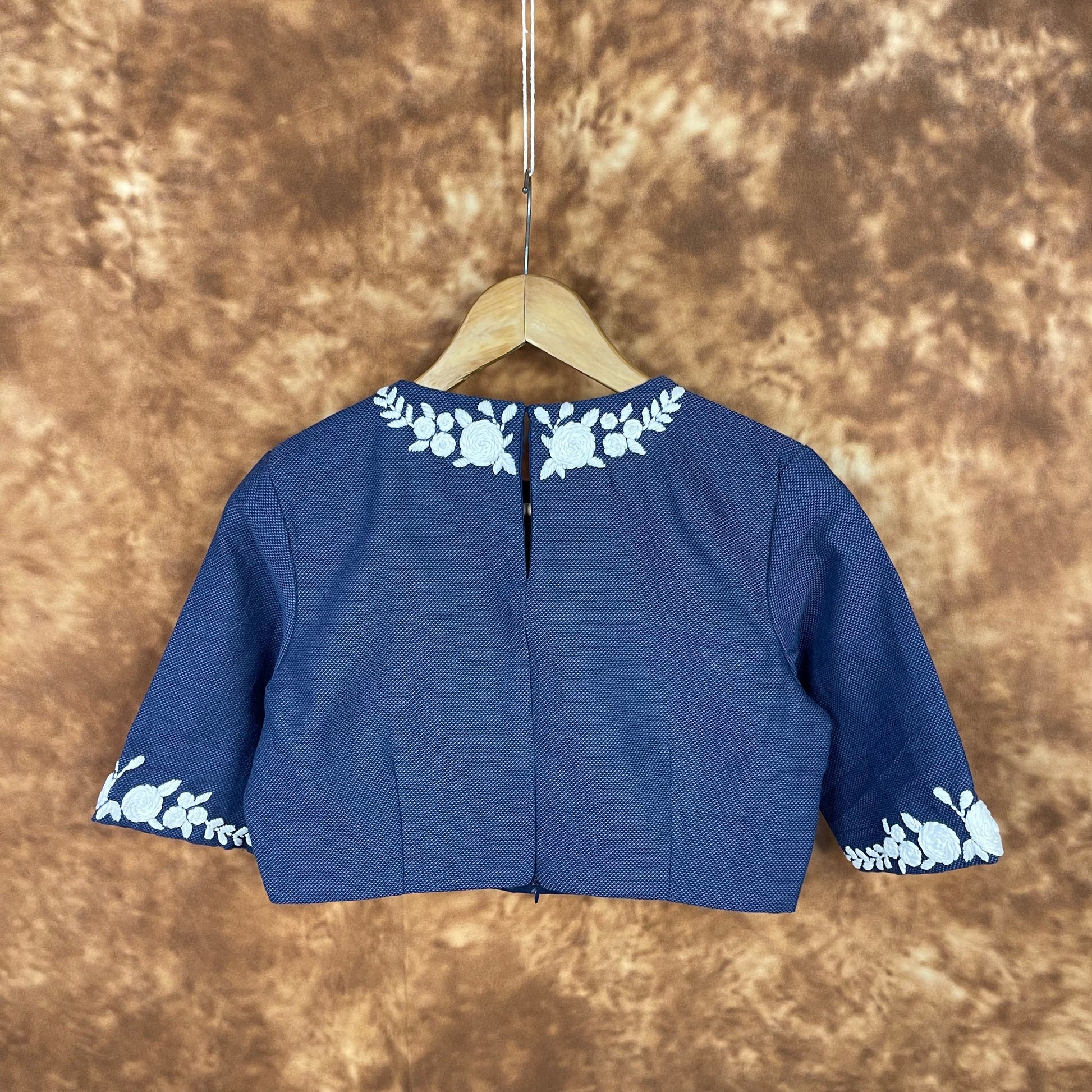 Jardosi Justajoo Blue Coloured Cotton Ready to Wear Blouse - kapda Tailor 