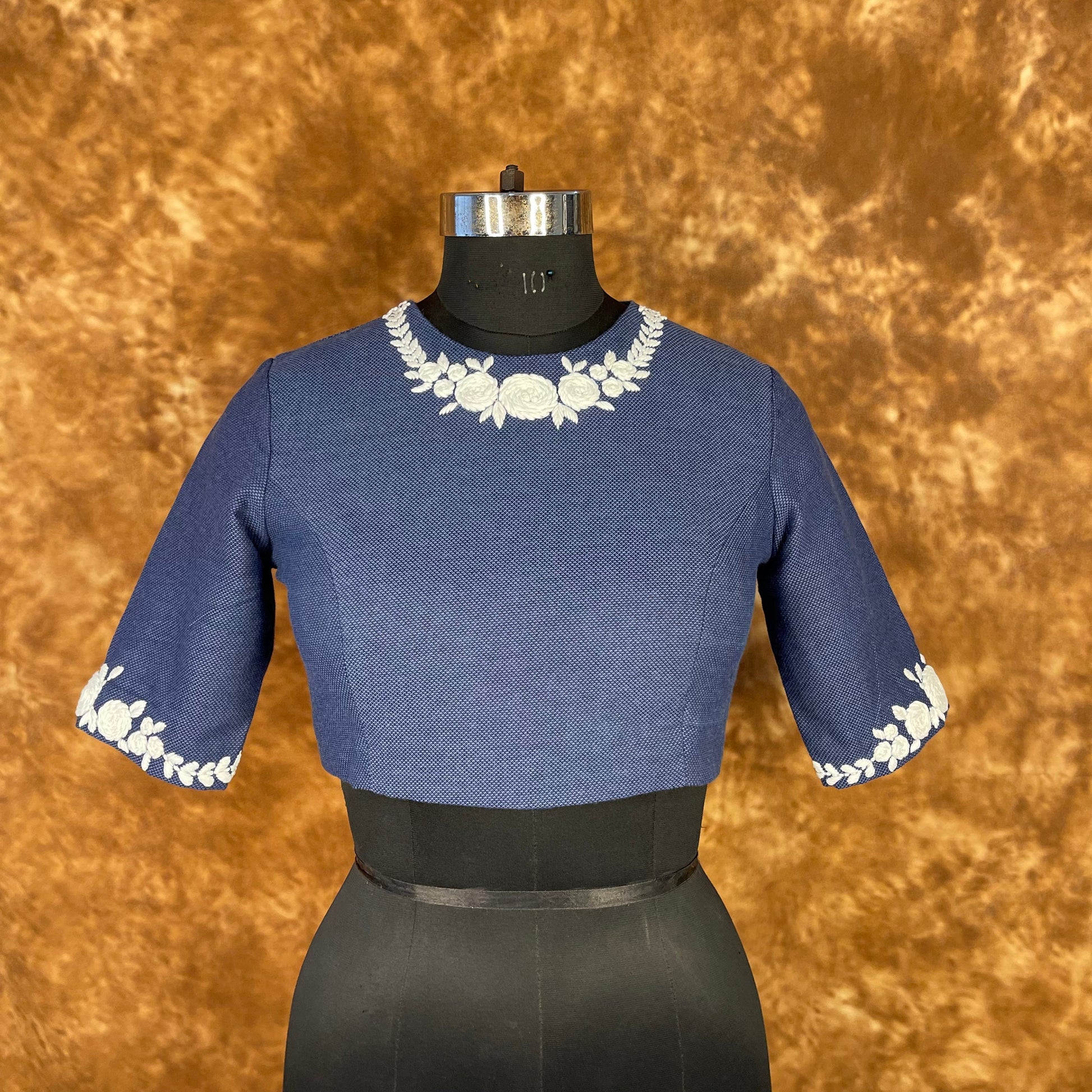 Jardosi Justajoo Blue Coloured Cotton Ready to Wear Blouse - kapda Tailor 