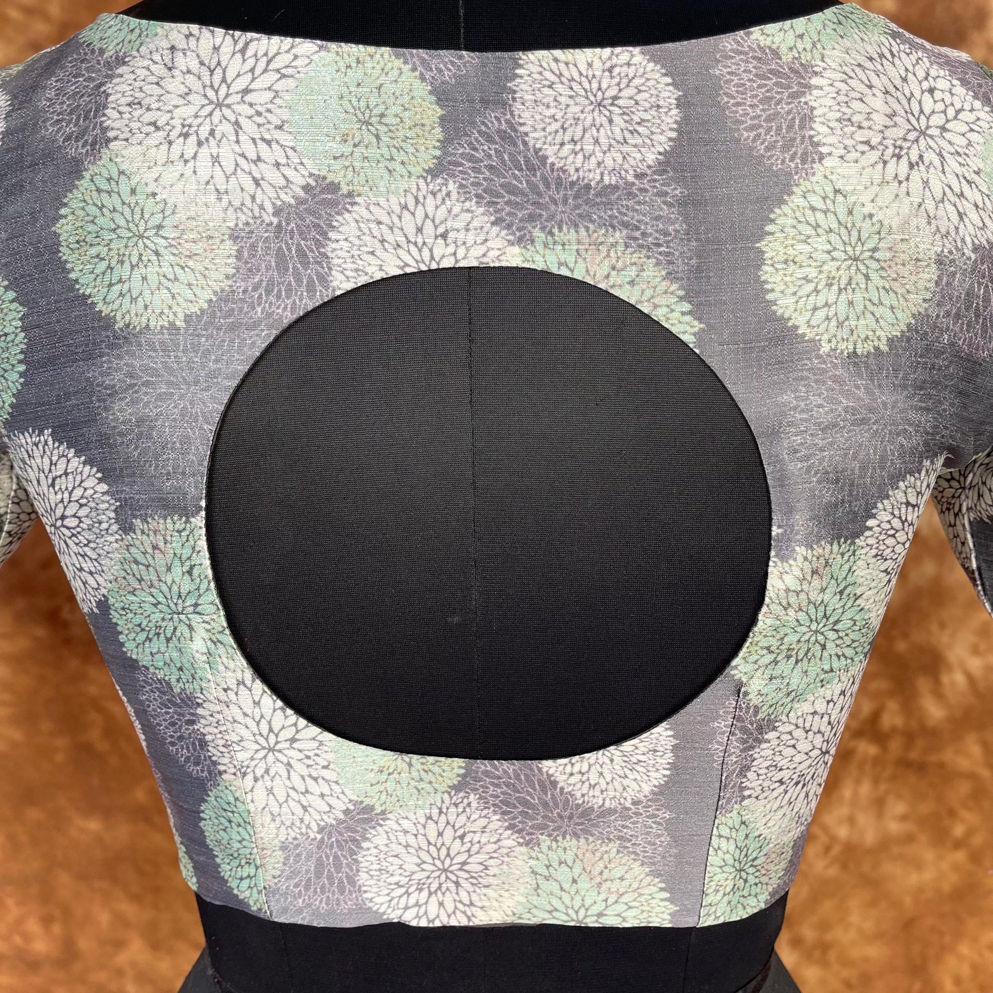 Festive Rush Grey Coloured Silk Ready to Wear Blouse - kapda Tailor 