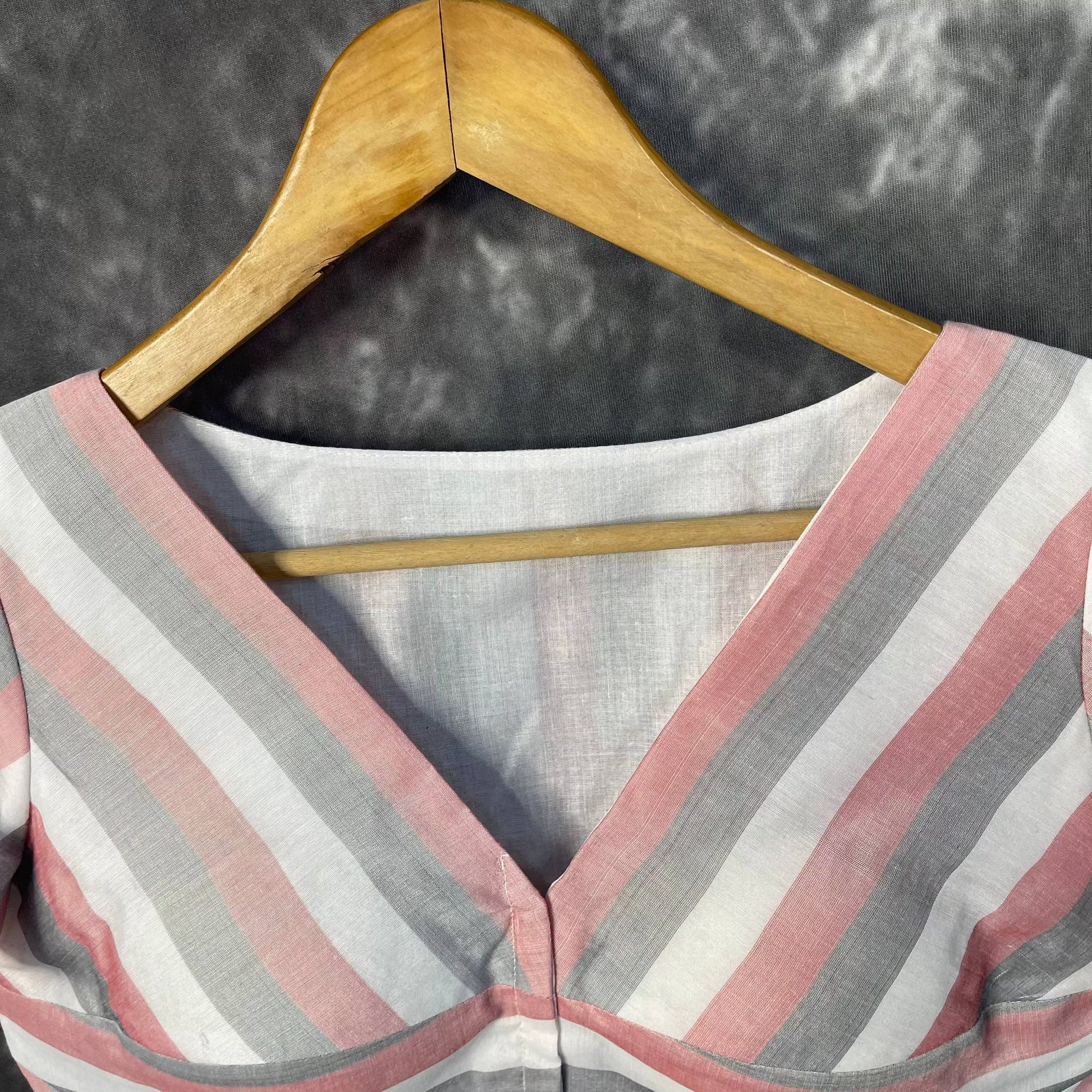Funky Fusion Multis Strip Color Coloured Chanderi Cotton Ready to Wear Blouse - kapda Tailor 