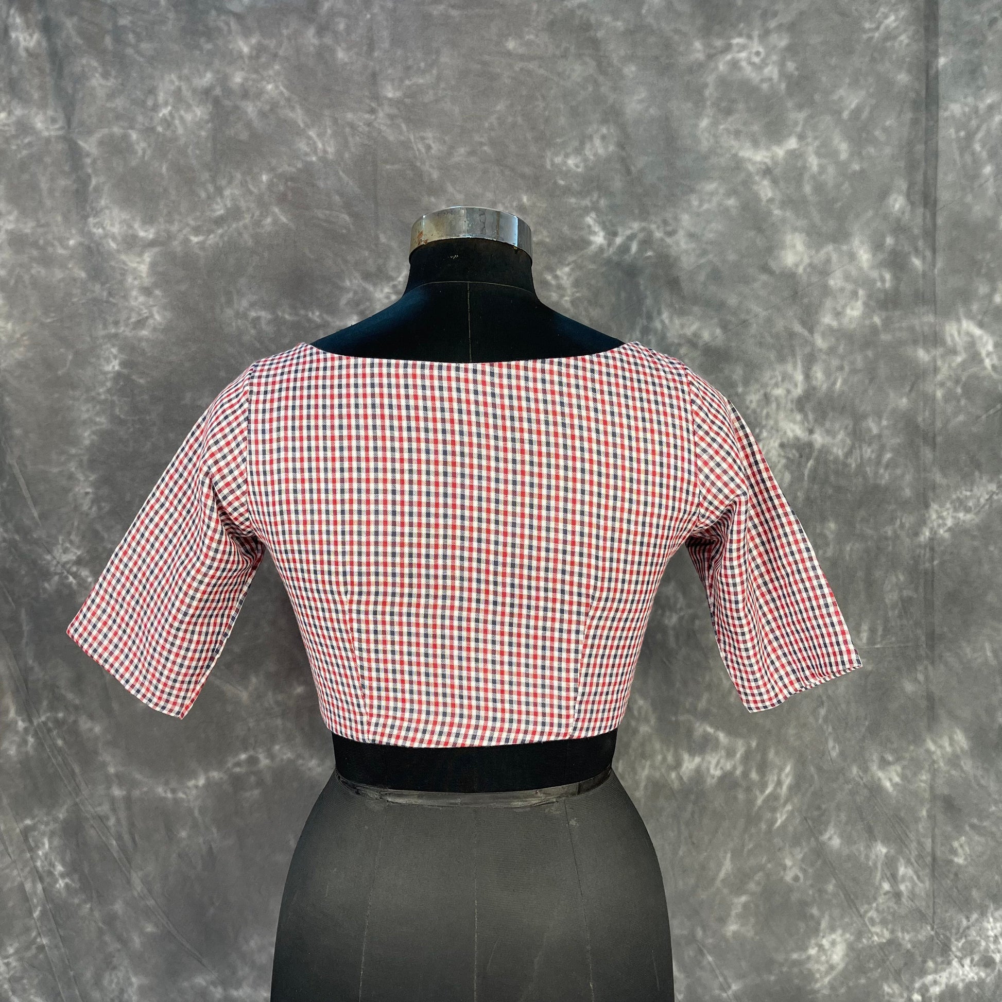 Asymmetric Symmetry Multi Color Coloured Cotton Ready to Wear Blouse - kapda Tailor 