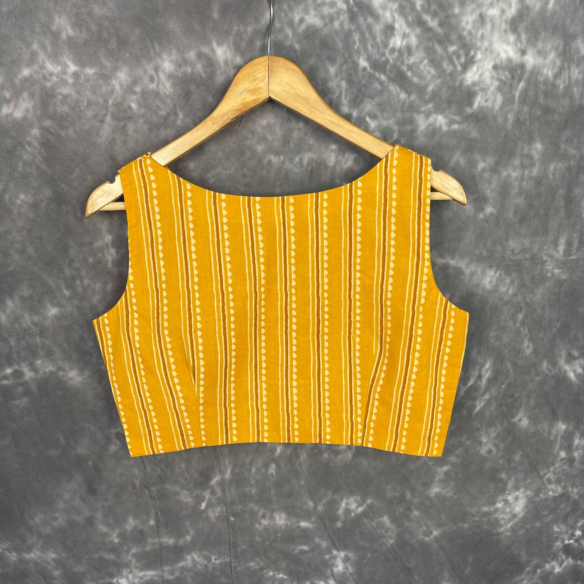 Ujla Savera Orange Coloured Cotton Printed Ready to Wear Blouse - kapda Tailor 