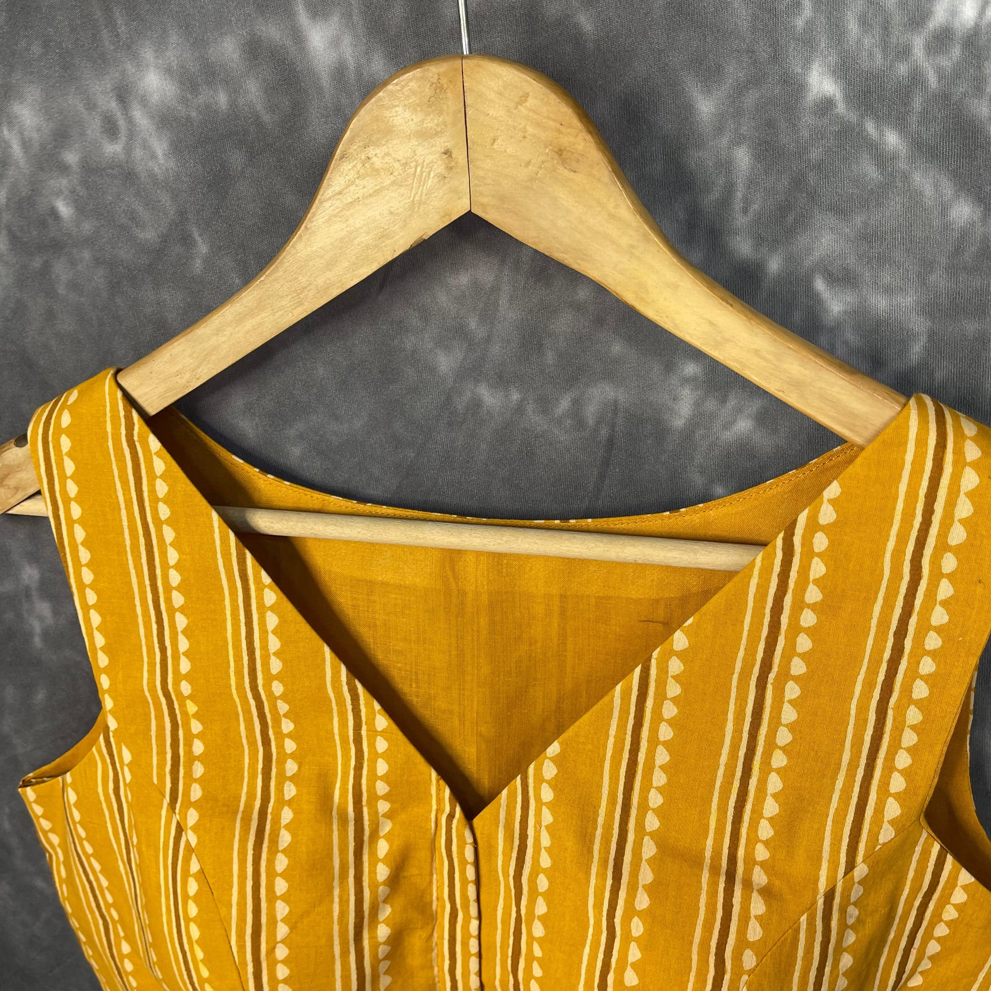 Ujla Savera Orange Coloured Cotton Printed Ready to Wear Blouse - kapda Tailor 