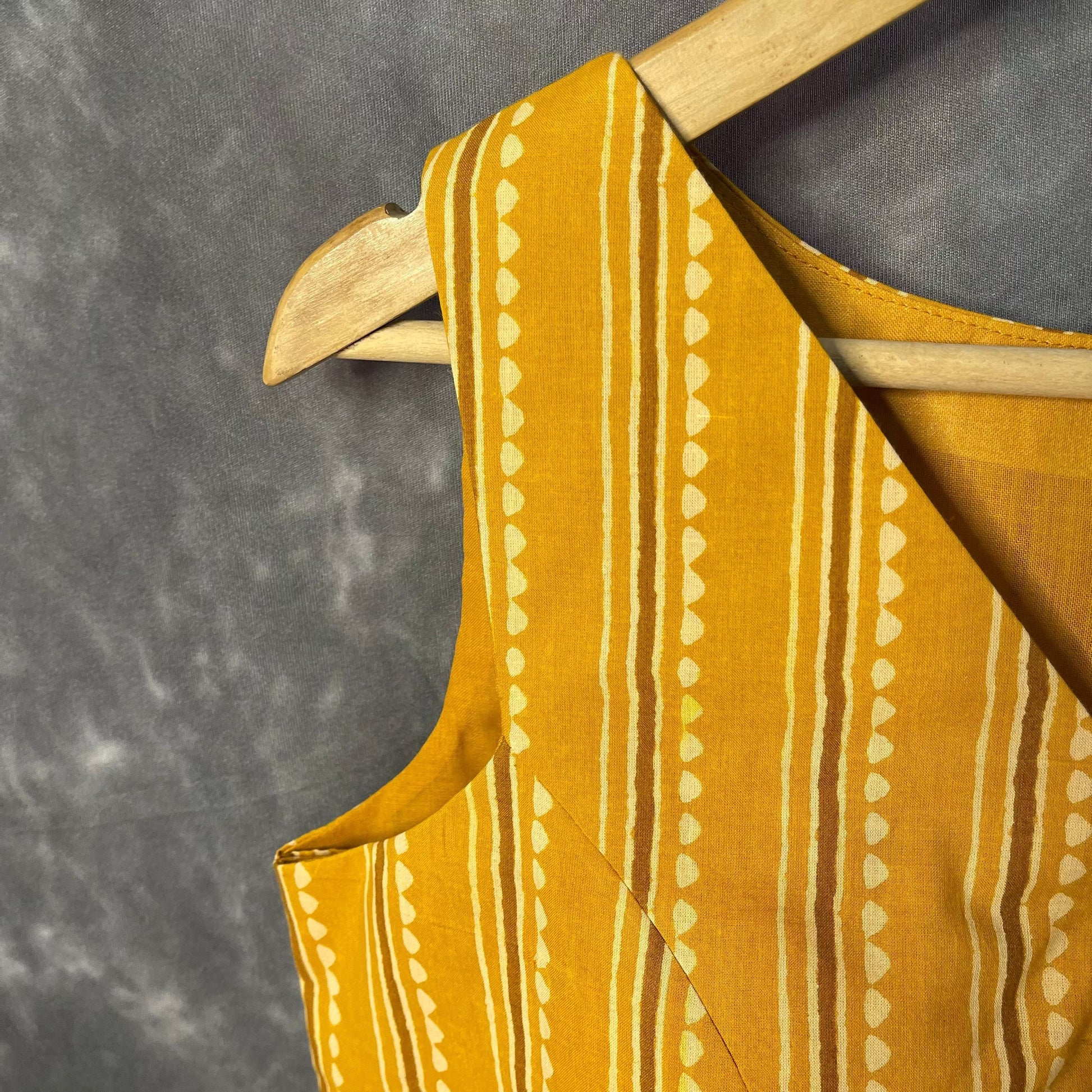 Ujla Savera Orange Coloured Cotton Printed Ready to Wear Blouse - kapda Tailor 