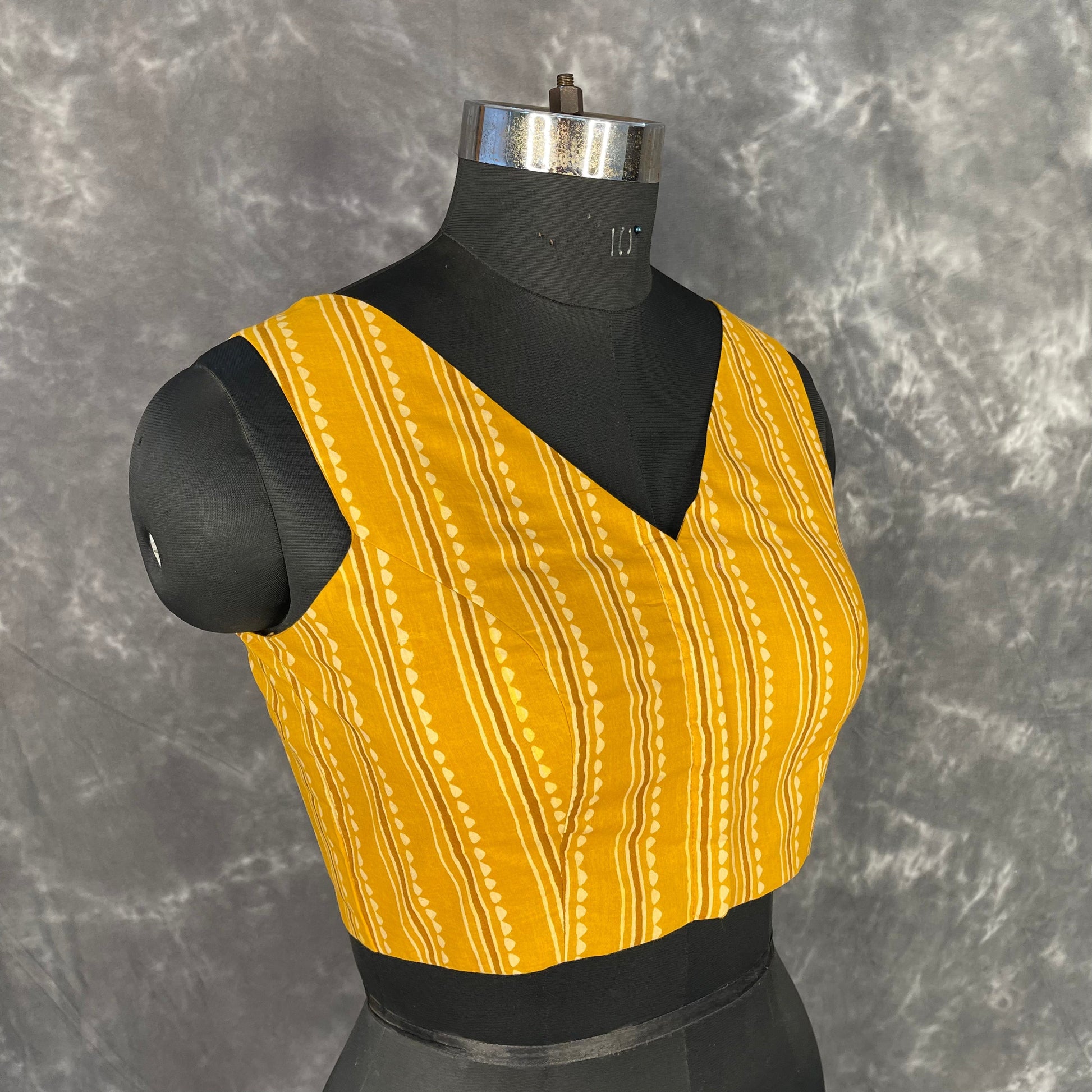Ujla Savera Orange Coloured Cotton Printed Ready to Wear Blouse - kapda Tailor 