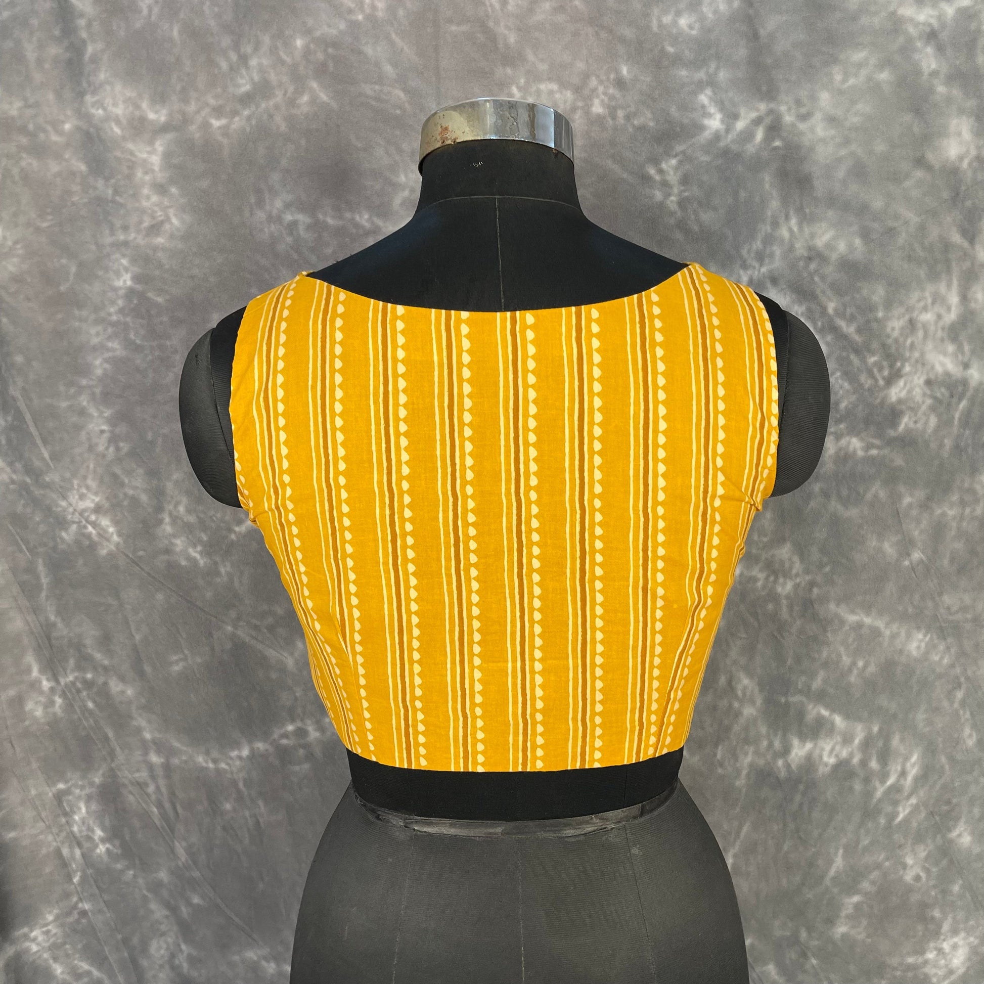 Ujla Savera Orange Coloured Cotton Printed Ready to Wear Blouse - kapda Tailor 