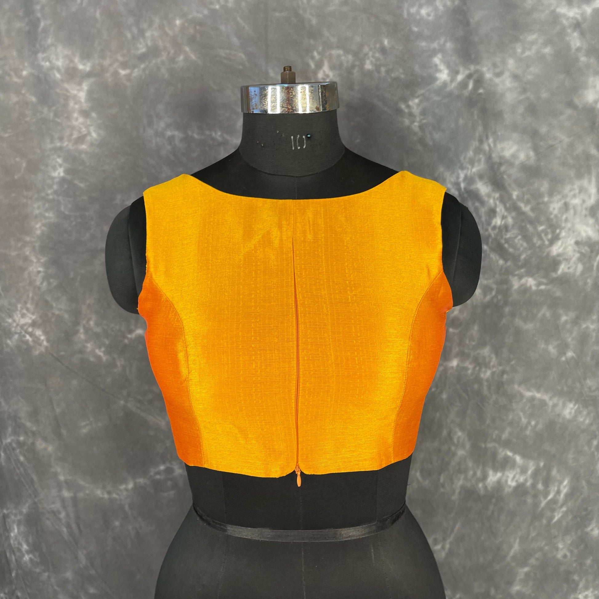 Mangalore Madness Orange Coloured Mangalore Isik/Khan Border Ready to Wear Blouse - kapda Tailor 