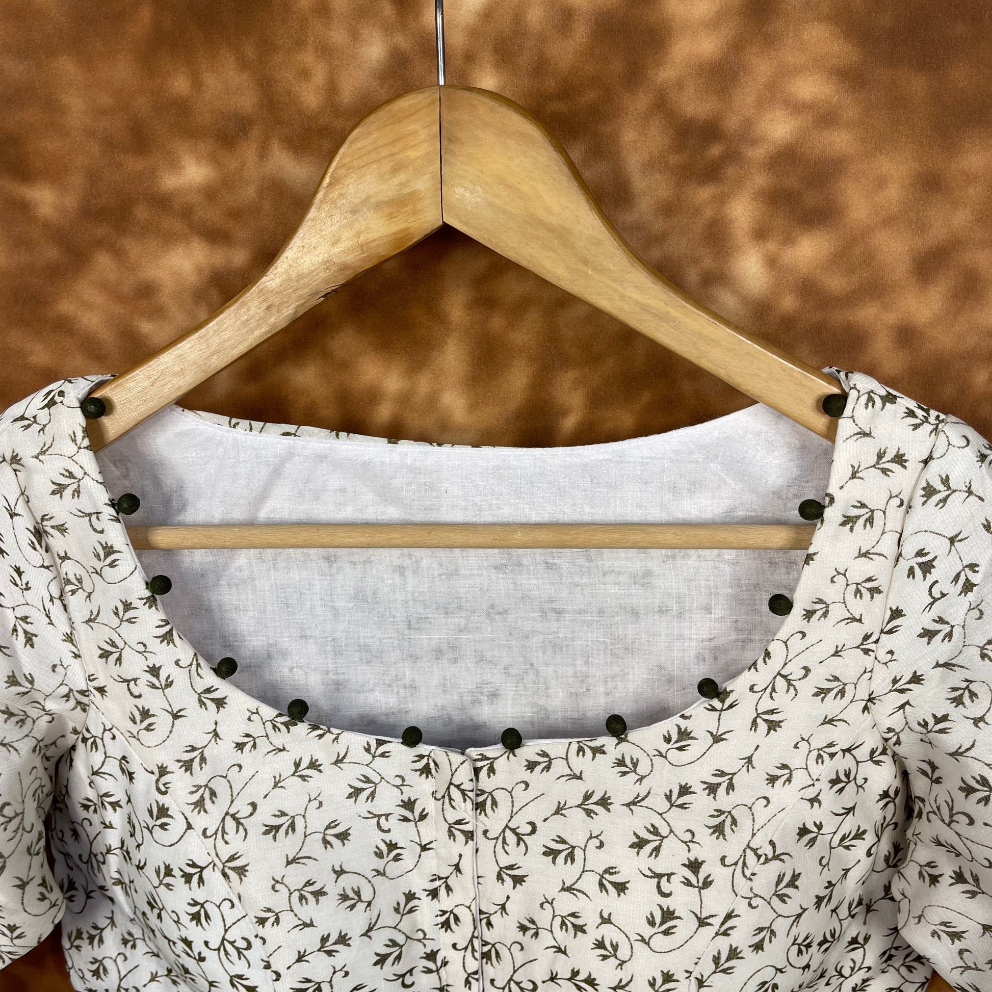 Scenic Holocaust Off White Coloured Chanderi Cotton Printed Ready to Wear Blouse - kapda Tailor 