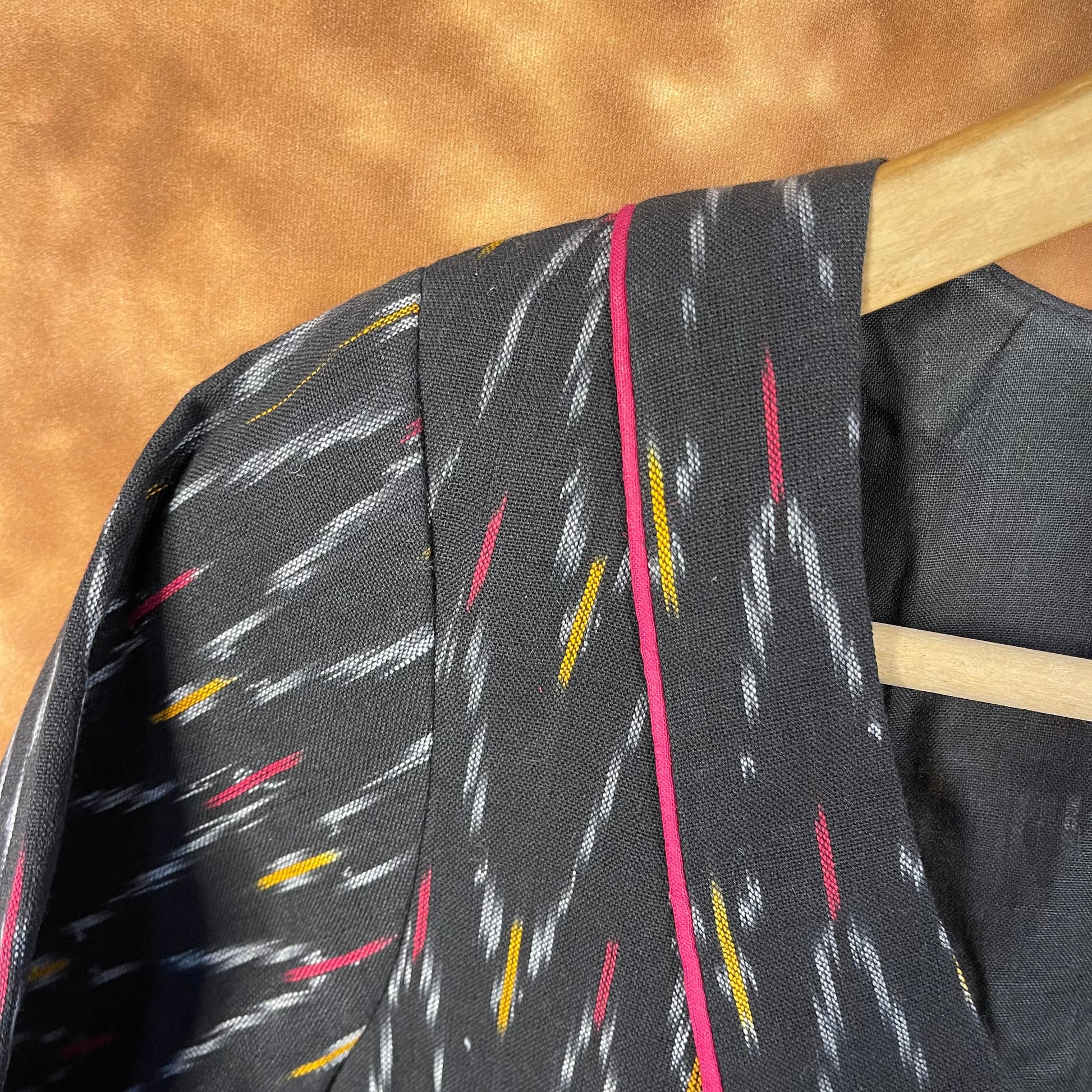 Ikat Riwayaat Black Coloured Ikat Cotton Ready to Wear Blouse - kapda Tailor 