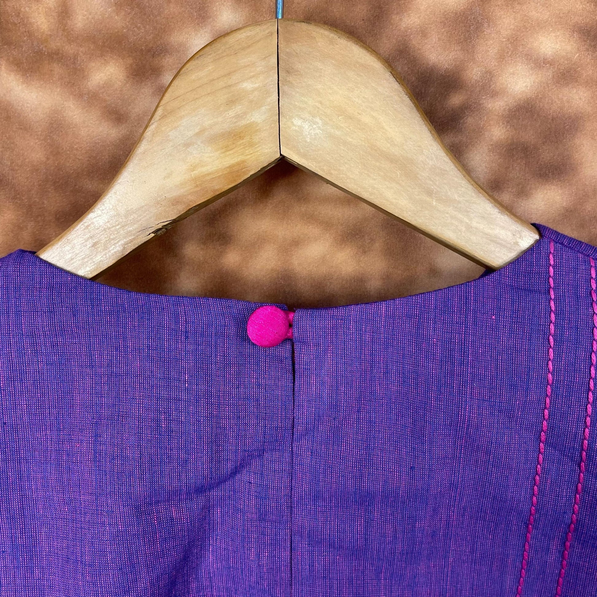Nebula Fade Purple Coloured Handloom Cotton Ready to Wear Blouse - kapda Tailor 