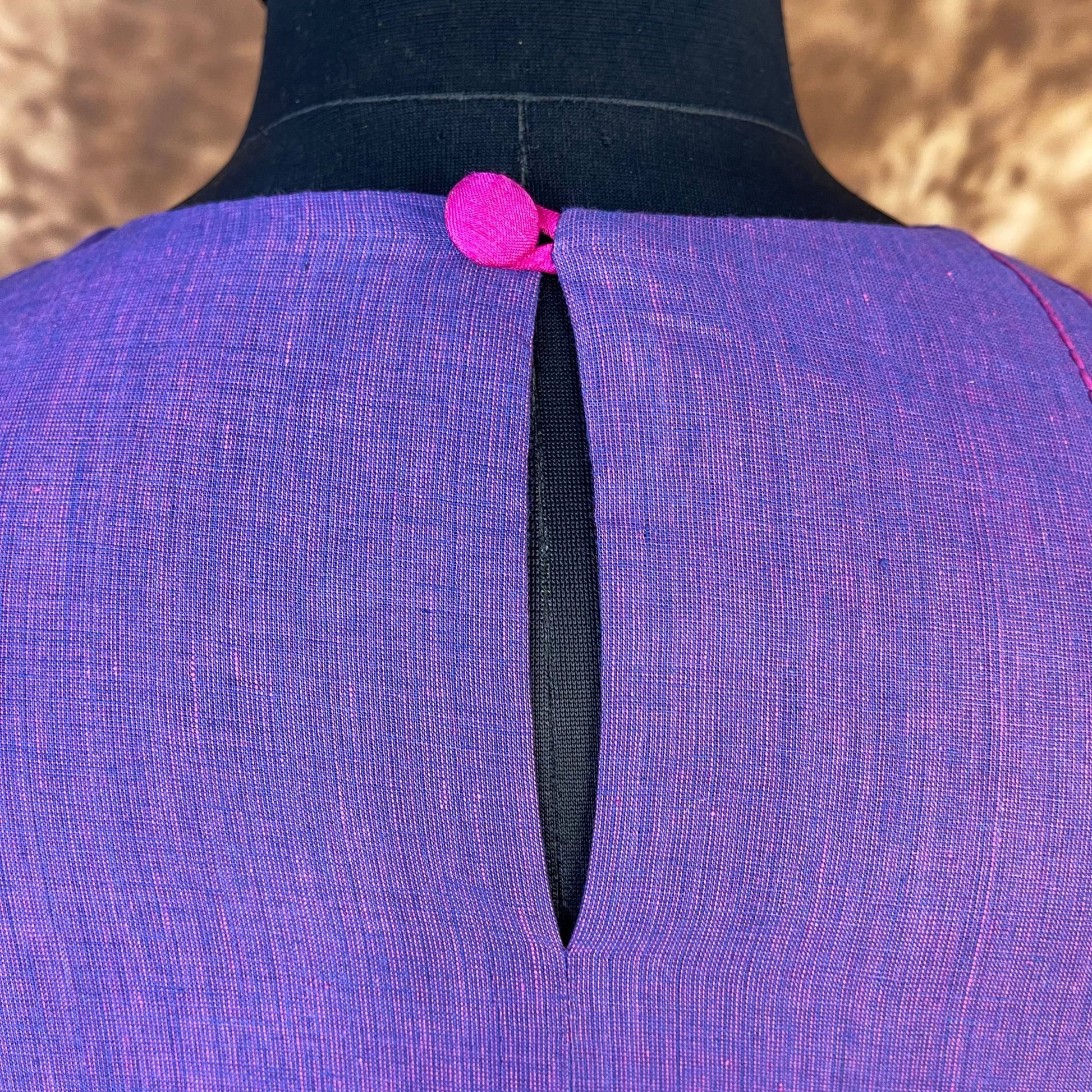 Nebula Fade Purple Coloured Handloom Cotton Ready to Wear Blouse - kapda Tailor 