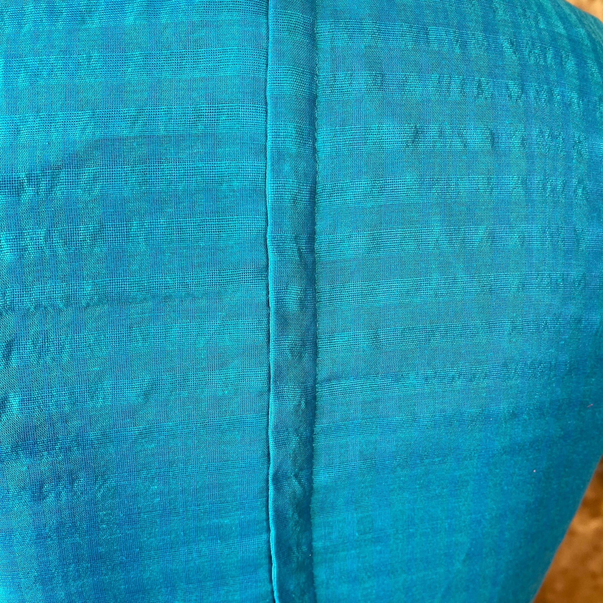 Streaks of Blue Light Blue Coloured Chanderi Silk Ready to Wear Blouse - kapda Tailor 