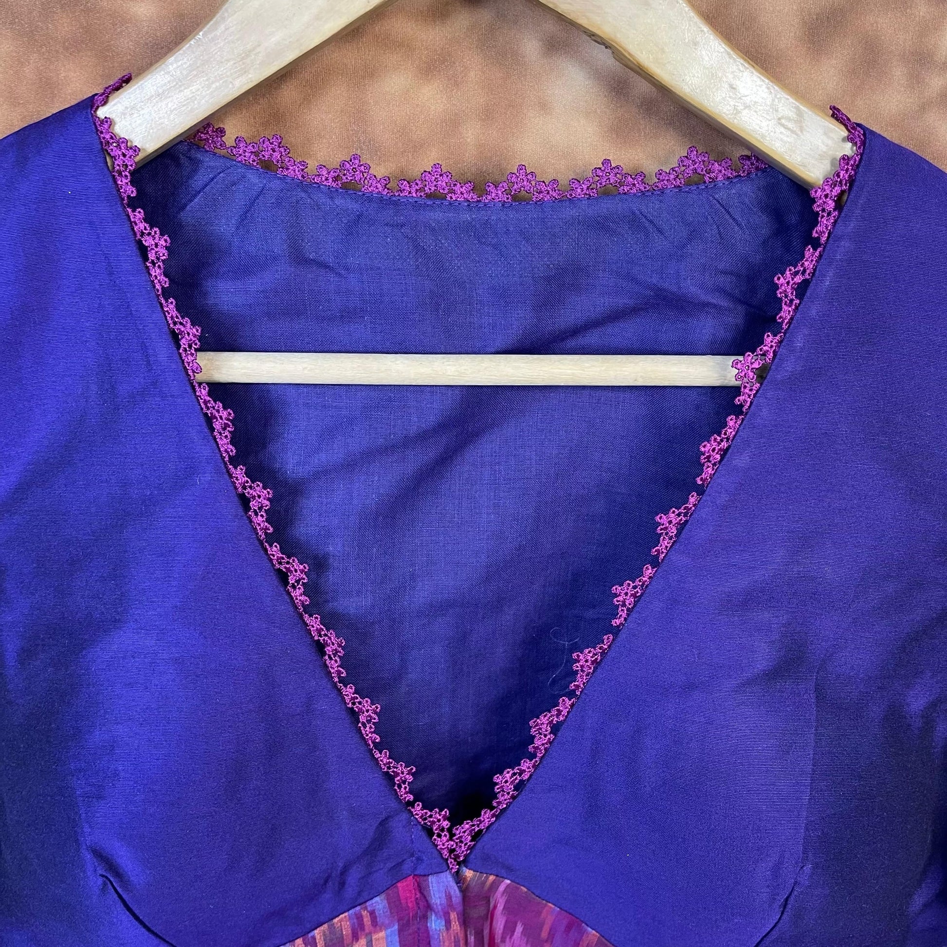 Khwaabon Ka Jharokha Blue Coloured Cotton Silk /Silk Ready to Wear Blouse - kapda Tailor 