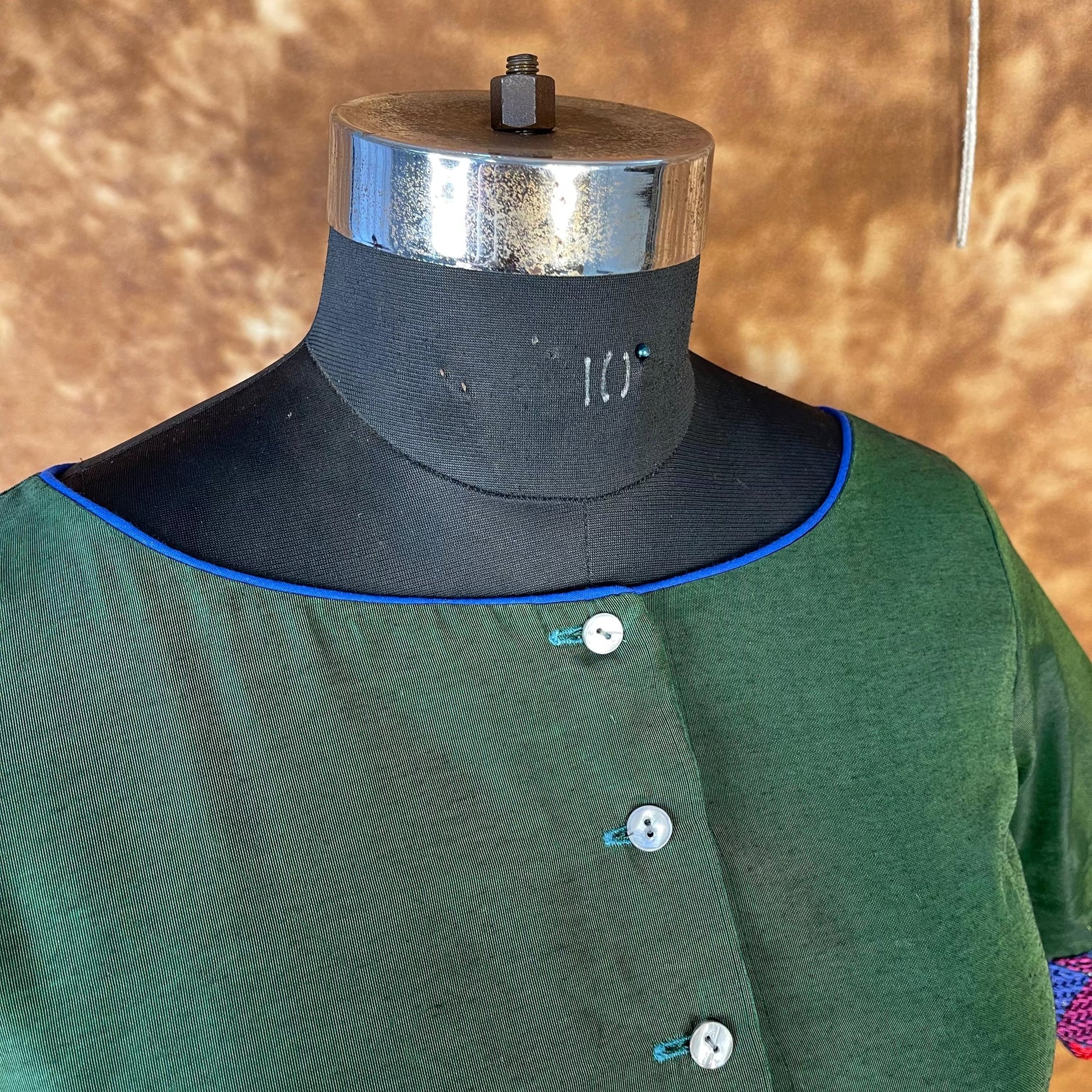 Hari Bhari Zindagi Green Coloured Chanderi Ready to Wear Blouse - kapda Tailor 