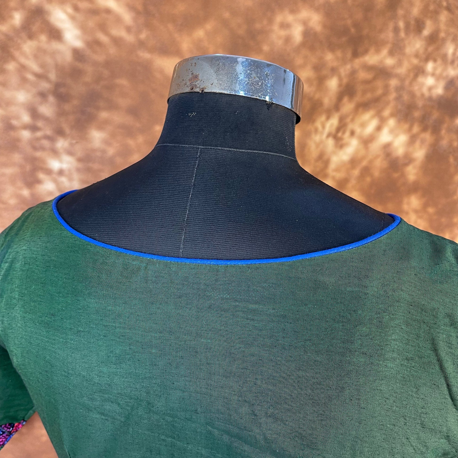 Hari Bhari Zindagi Green Coloured Chanderi Ready to Wear Blouse - kapda Tailor 