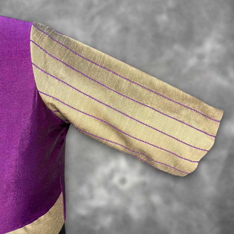 Lavender Love Lavender Coloured Silk & Chanderi Ready to Wear Blouse - kapda Tailor 