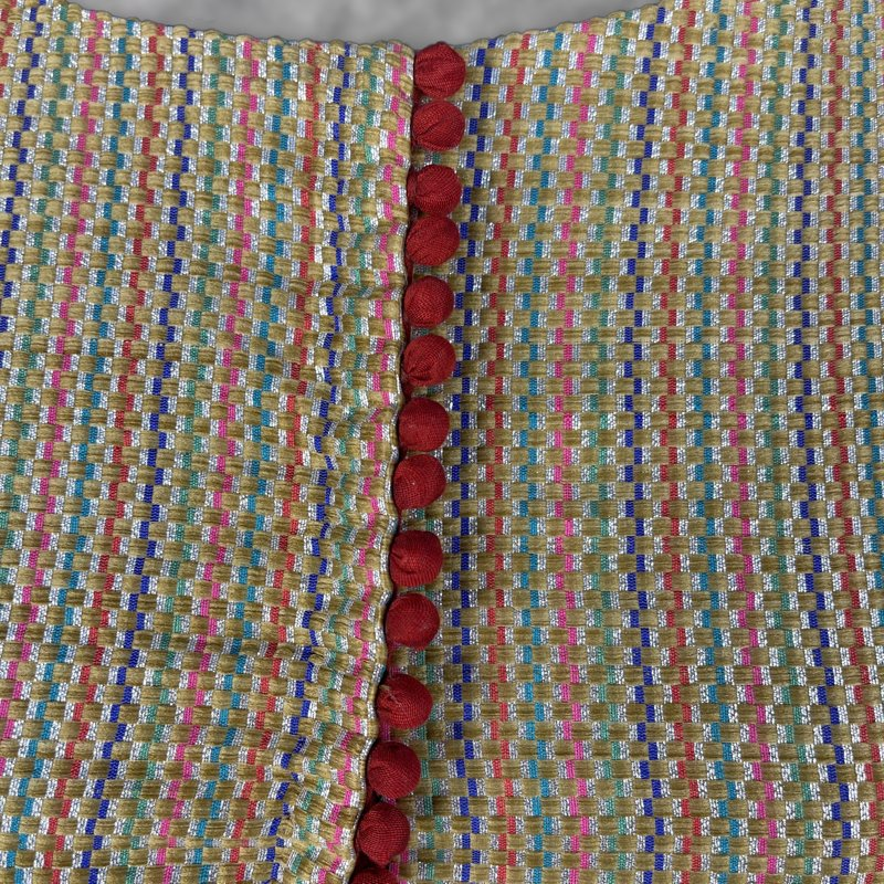 Tradition Reloded Red/Gold Coloured Chanderi Silk / Brocket Ready to Wear Blouse - kapda Tailor 