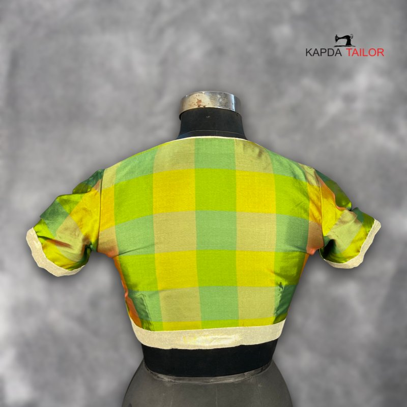 Roohani Resham Green Coloured Silk Ready to Wear Blouse - kapda Tailor 