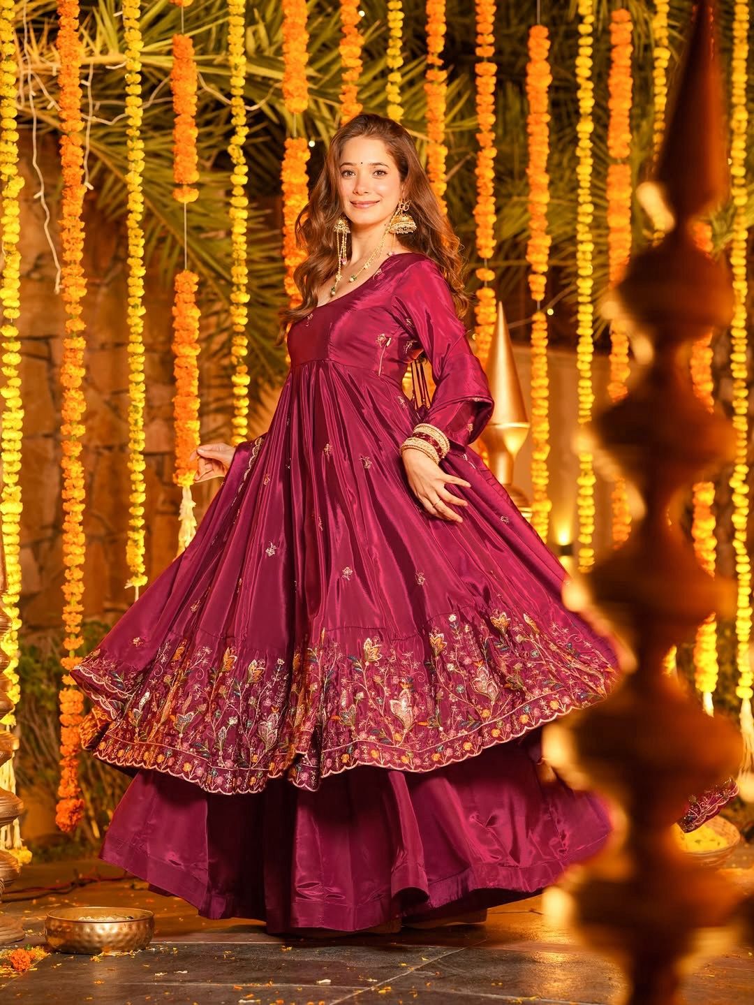 Yash Enterprise Red Crepe Silk Party Wear Embroidery Suit Set  Grab2Buy Yash Enterprise Grab2Buy