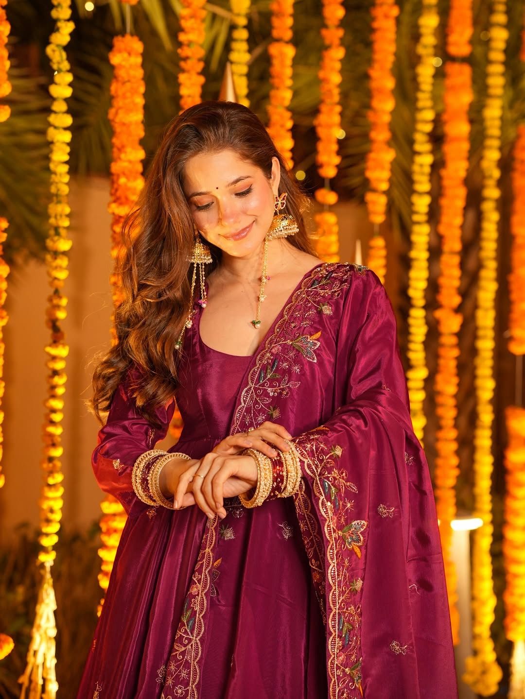 Yash Enterprise Red Crepe Silk Party Wear Embroidery Suit Set  Grab2Buy Yash Enterprise Grab2Buy