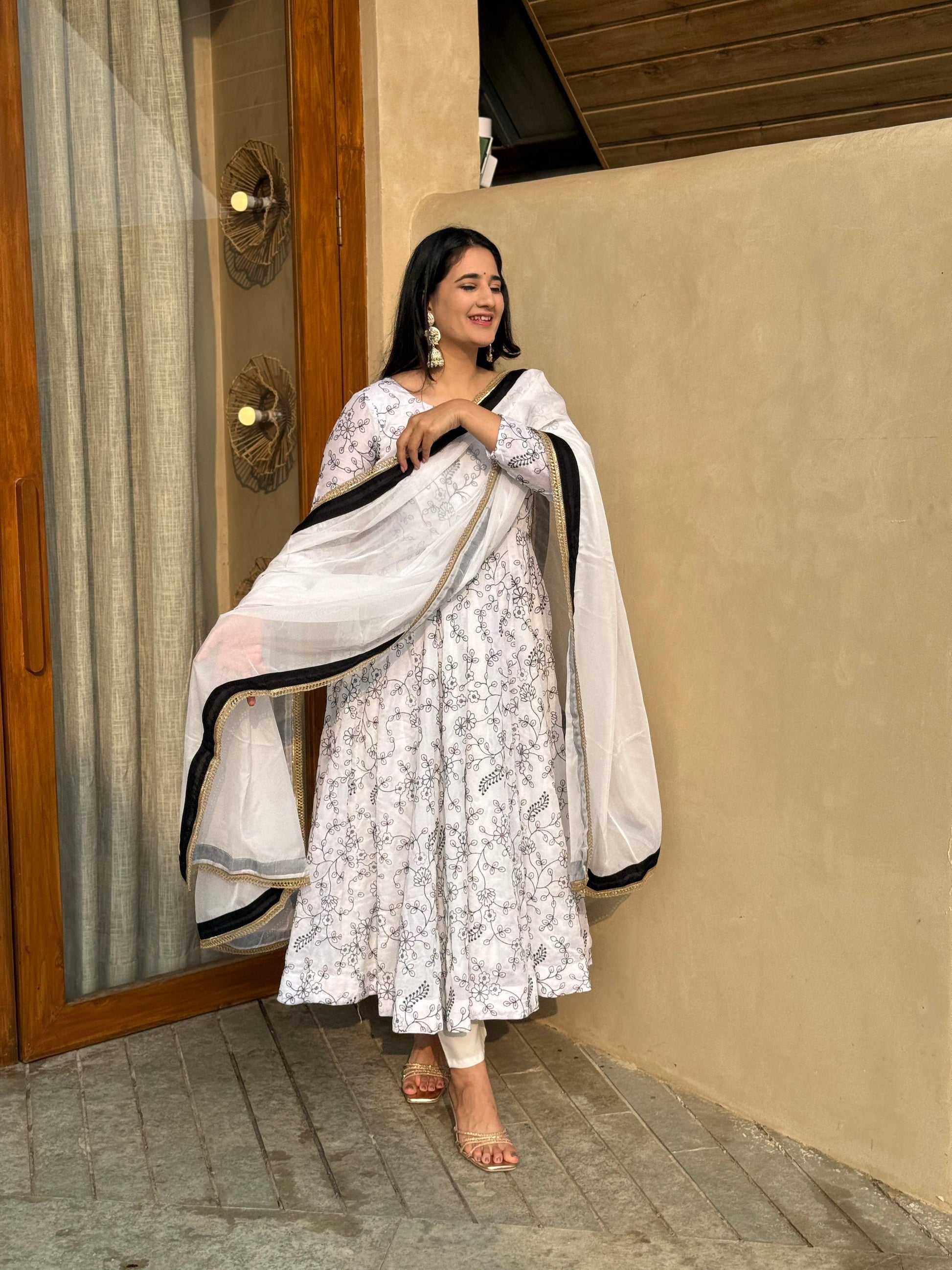 Yash Enterprise White Vichitra Silk Party Wear Embroidery Suit Set  Grab2Buy Yash Enterprise Grab2Buy