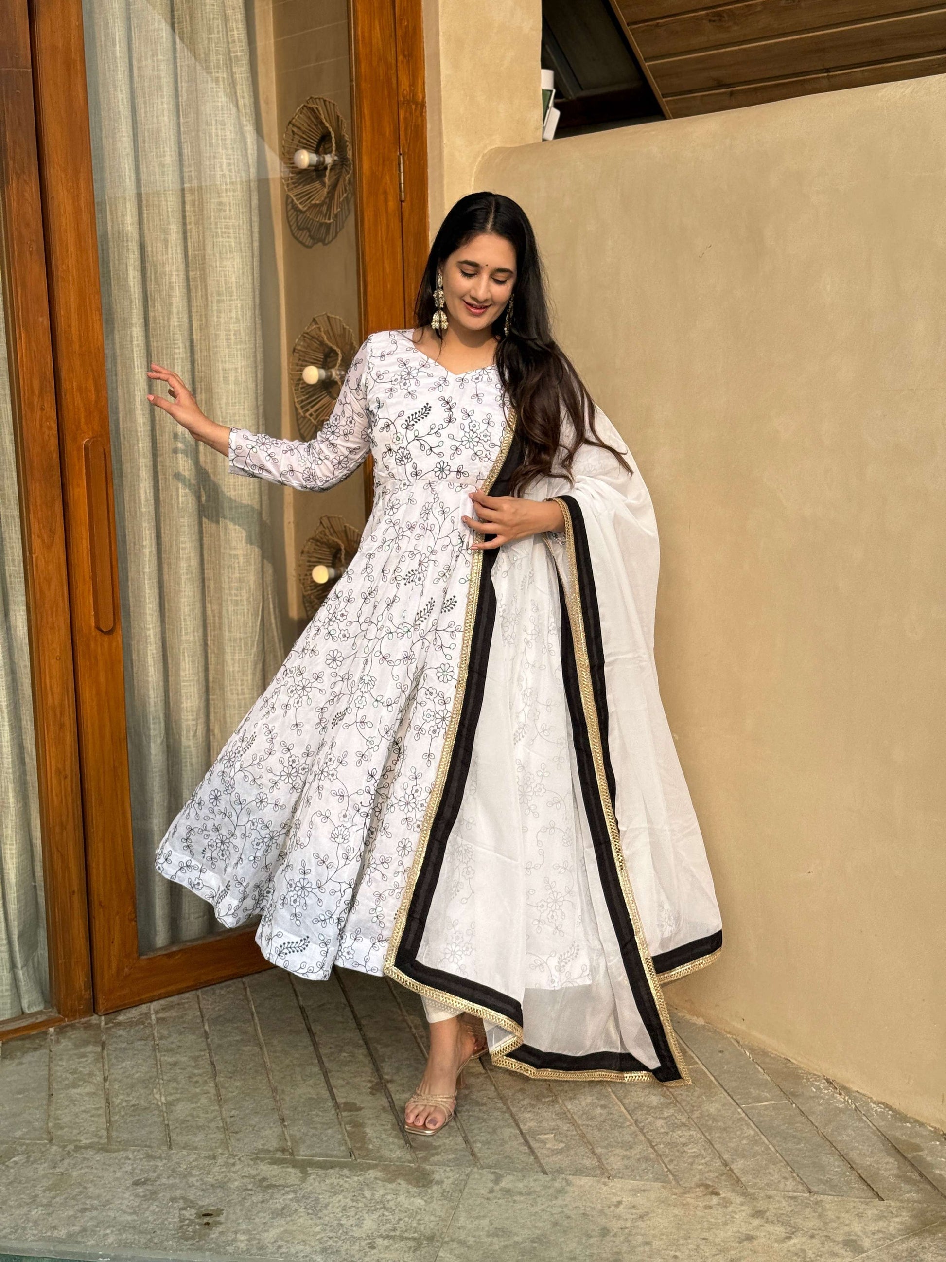 Yash Enterprise White Vichitra Silk Party Wear Embroidery Suit Set  Grab2Buy Yash Enterprise Grab2Buy