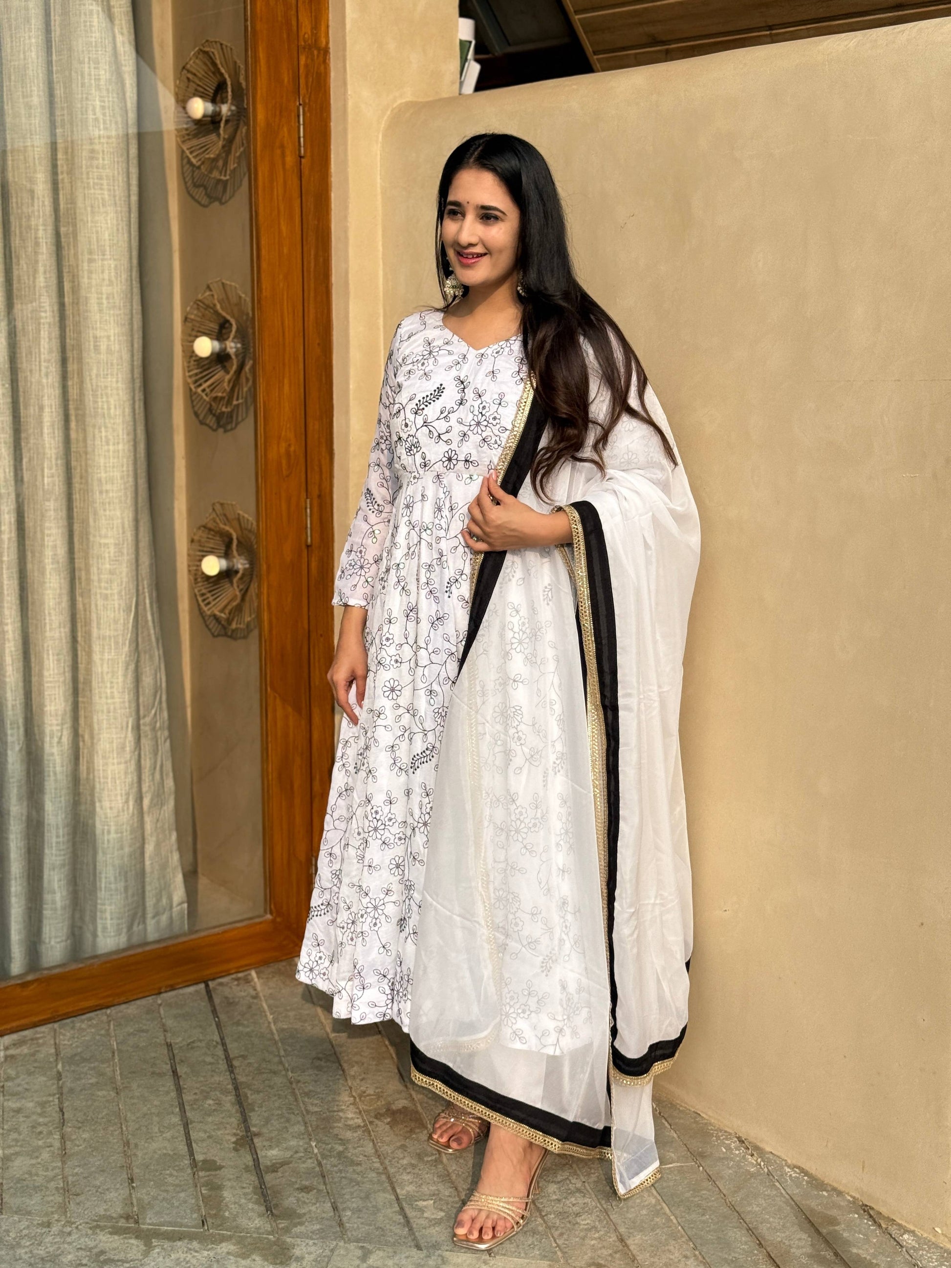 Yash Enterprise White Vichitra Silk Party Wear Embroidery Suit Set  Grab2Buy Yash Enterprise Grab2Buy
