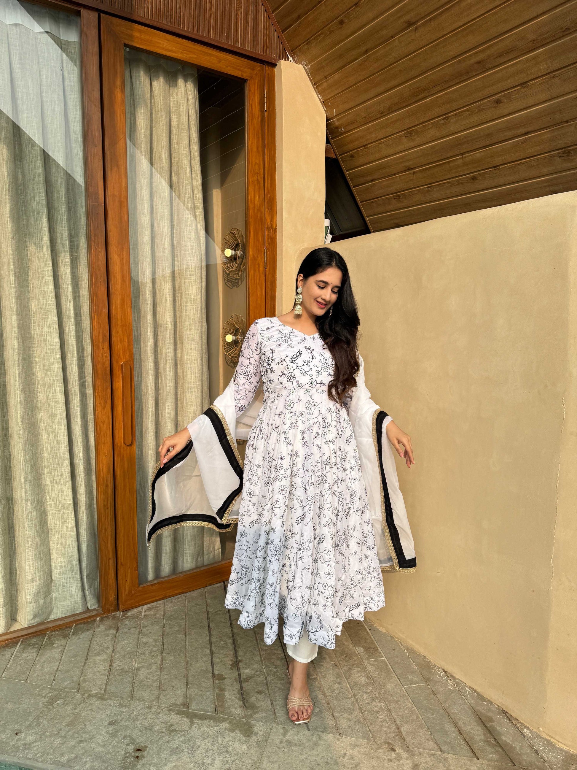 Yash Enterprise White Vichitra Silk Party Wear Embroidery Suit Set  Grab2Buy Yash Enterprise Grab2Buy