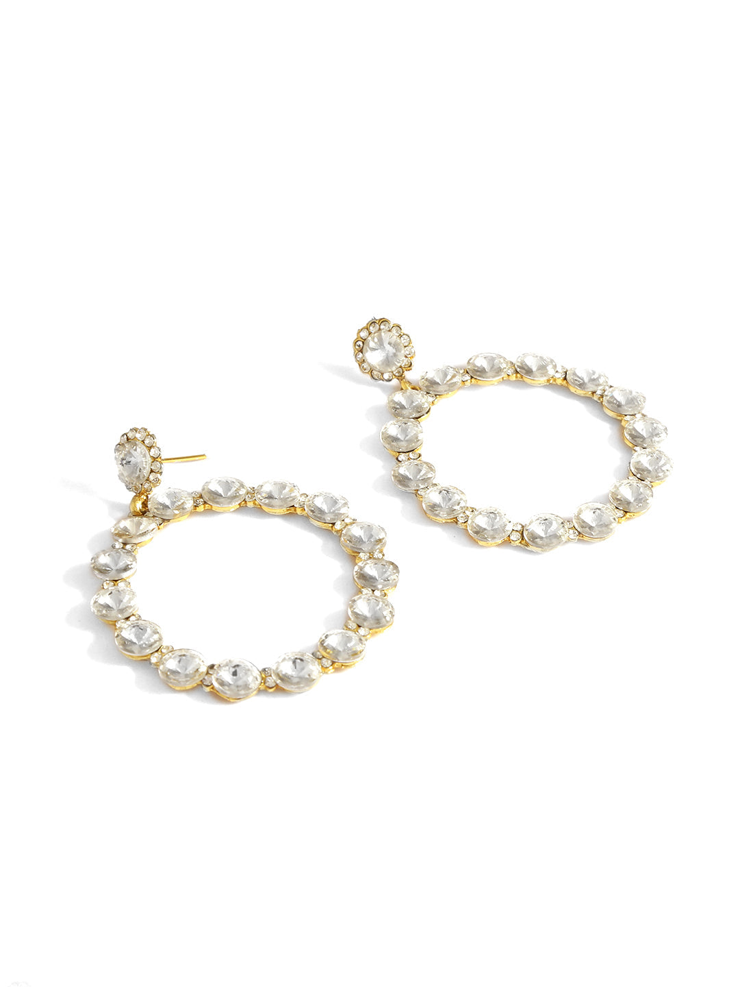 Gold-Plated Alloy Diva Look Stylish Contemporary Earrings - The Pari - Grab2buy