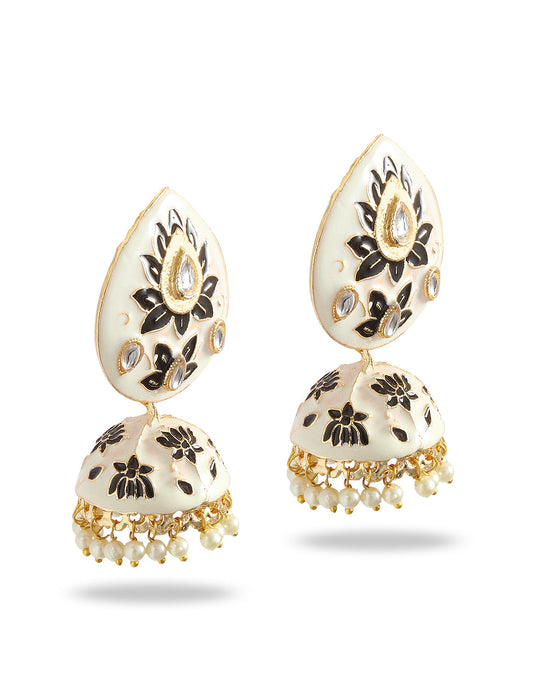 Silver-Plated Alloy Diva Look Stylish Contemporary Earrings - The Pari - Grab2buy