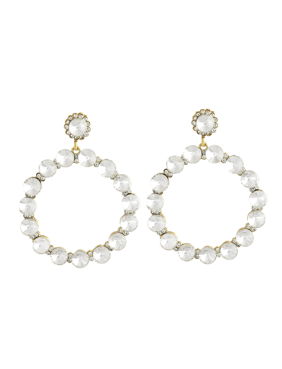 Gold-Plated Alloy Diva Look Stylish Contemporary Earrings - The Pari - Grab2buy