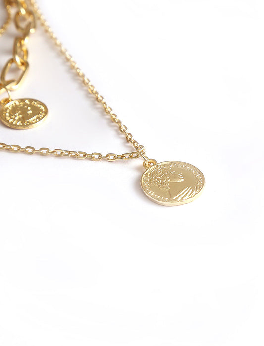 Silver-Plated Alloy Geometric Stones Choker Necklace - The Pari - Grab2buy