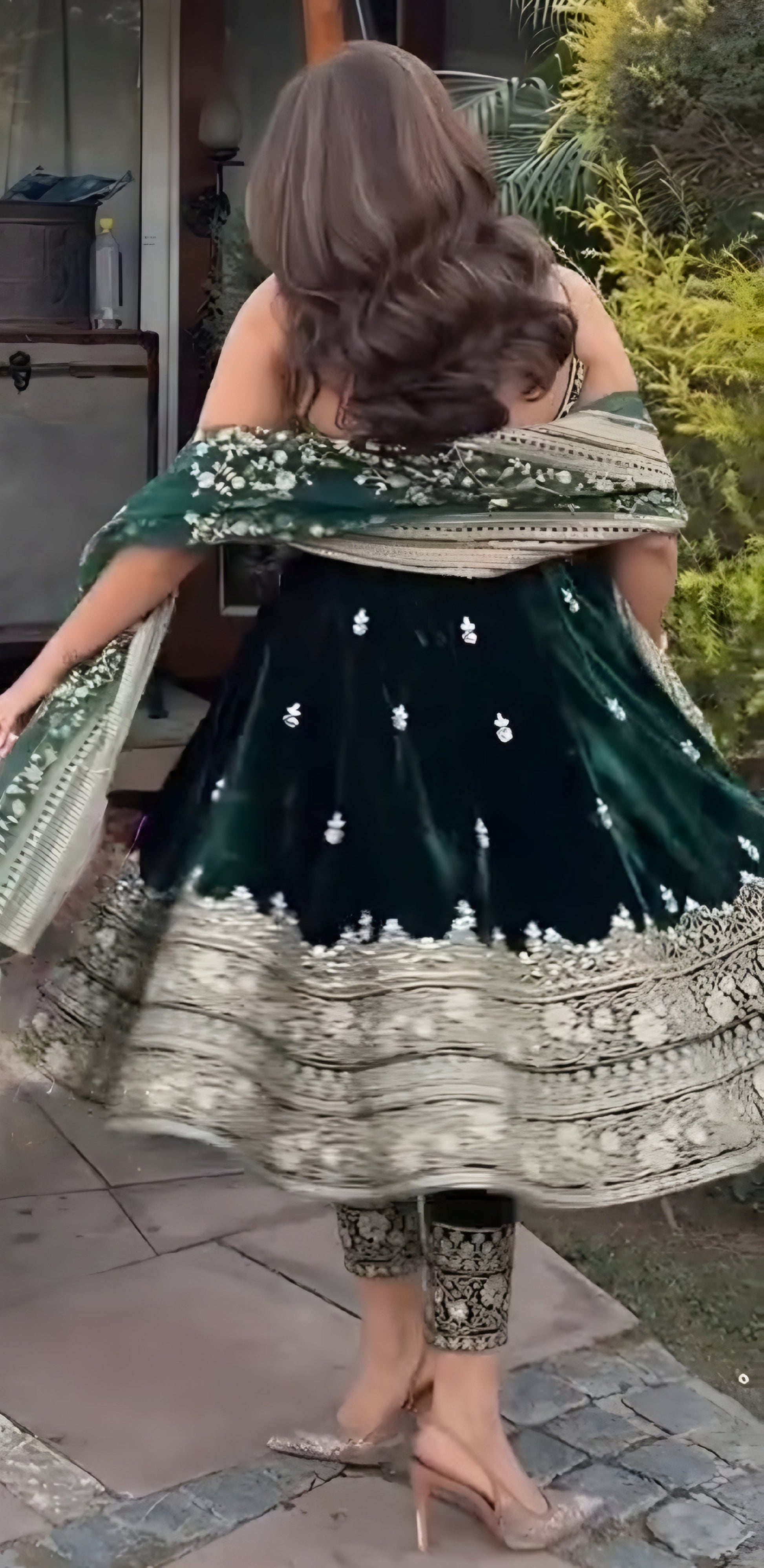 Yash Enterprise Green Vichitra Silk Party Wear Embroidery Suit Set  Grab2Buy Yash Enterprise Grab2Buy