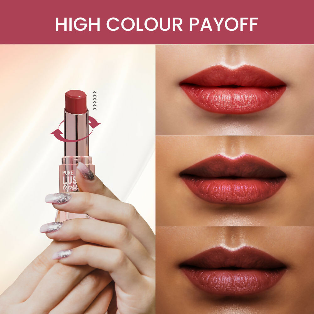 Swiss Beauty High Shine Finish Smooth Glide Pure Lustre Lipstick - 6 Just Peachy 