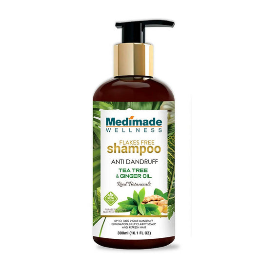 Medimade Wellness Flakes Free Anti Dandruff Shampoo with Tea Tree and Ginger Oil