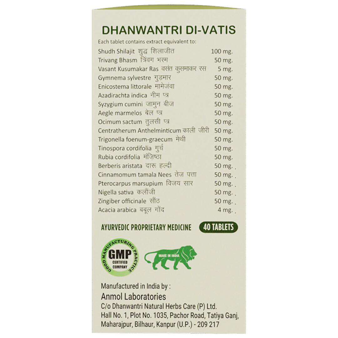 Dhanwantri Di Vatis Tablets 