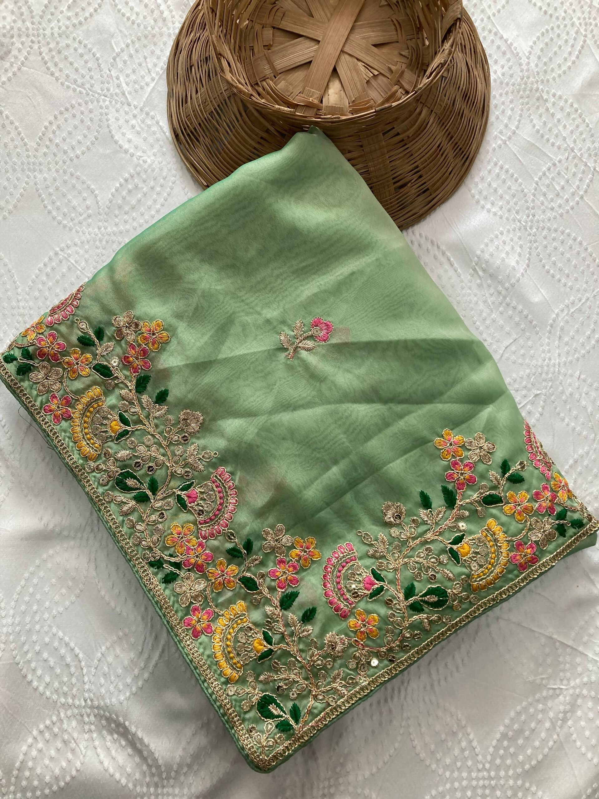 Teeya Creation New Trendy Party Wear Soft Silk Saree-Light_Green