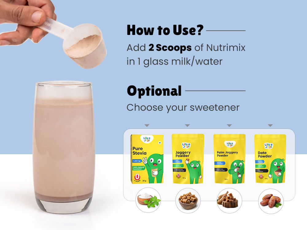 Little Joys Nutrimix Nutrition Powder (7-12 Yr) Chocolate Flavour No White Sugar 