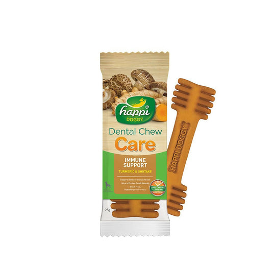 Happi Doggy Dental Chew Care Immune Support Turmeric & Shiitake - Grab2buy