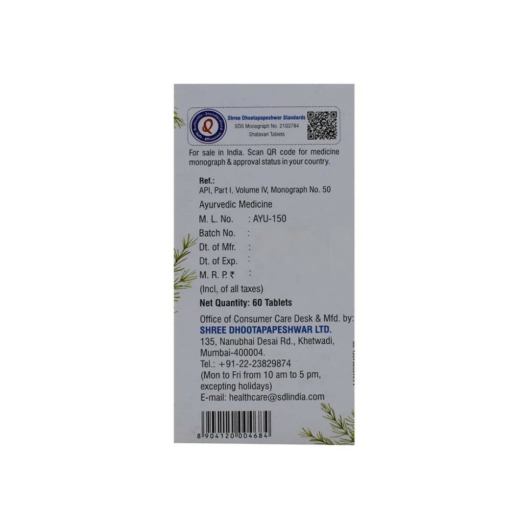 Dhootapapeshwar Satavari Tablets 