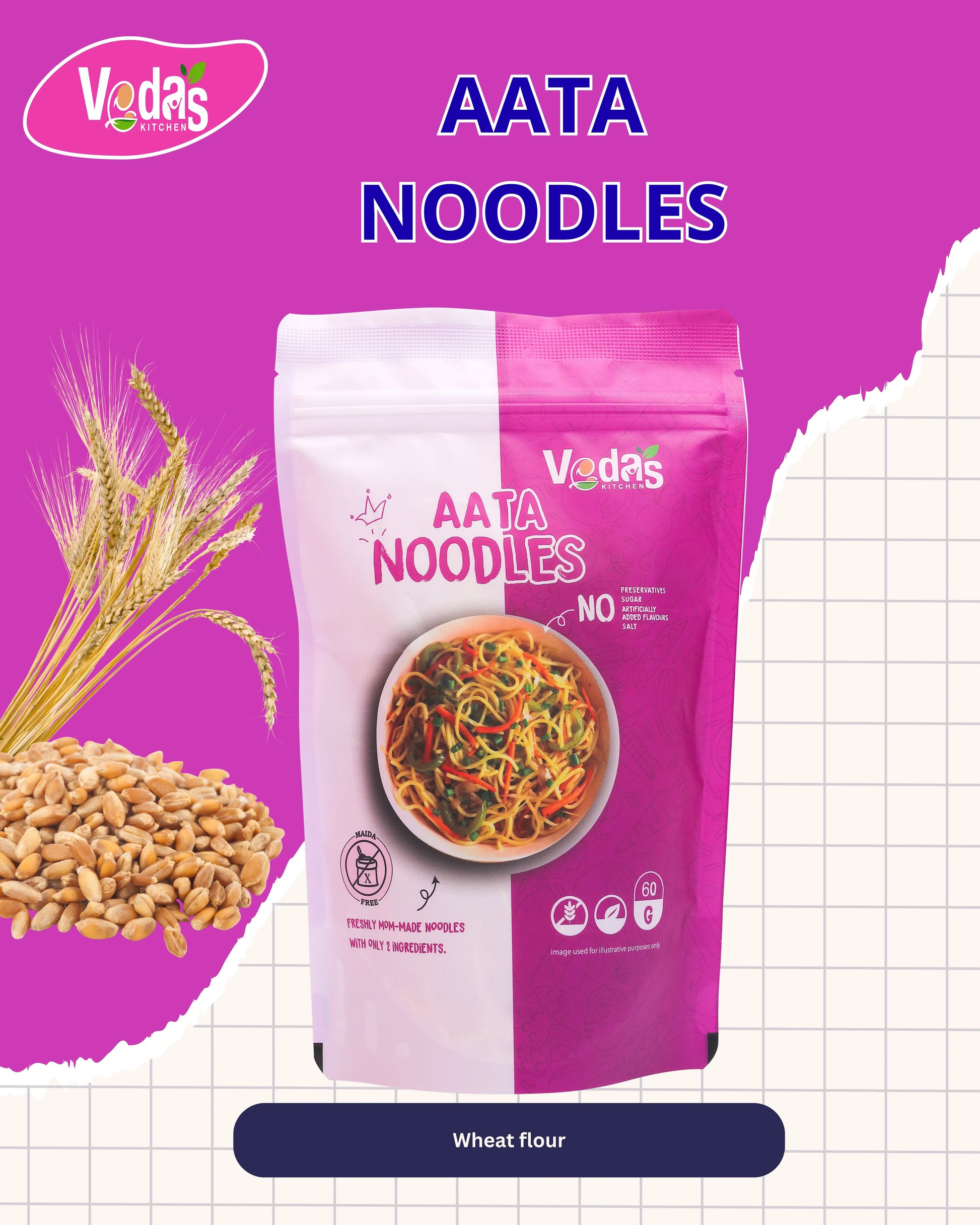 Vedas Kitchen Aata Noodles  Grab2Buy Vedas Kitchen Grab2Buy
