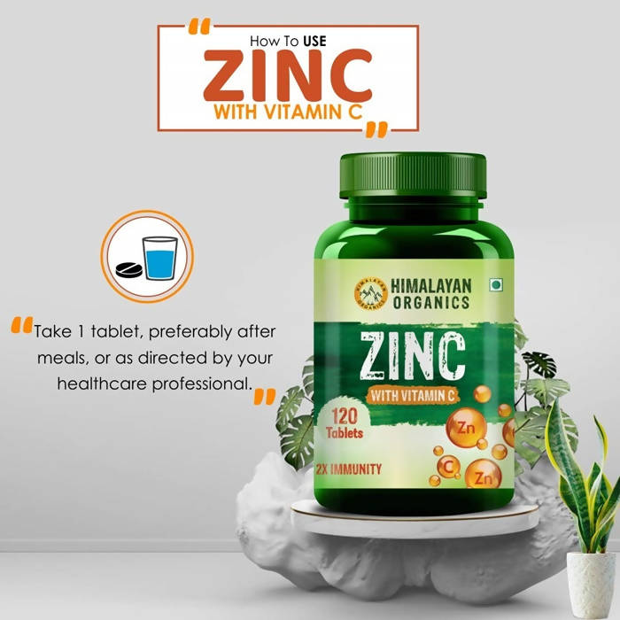 Himalayan Organics Zinc With Vitamin C Tablets 