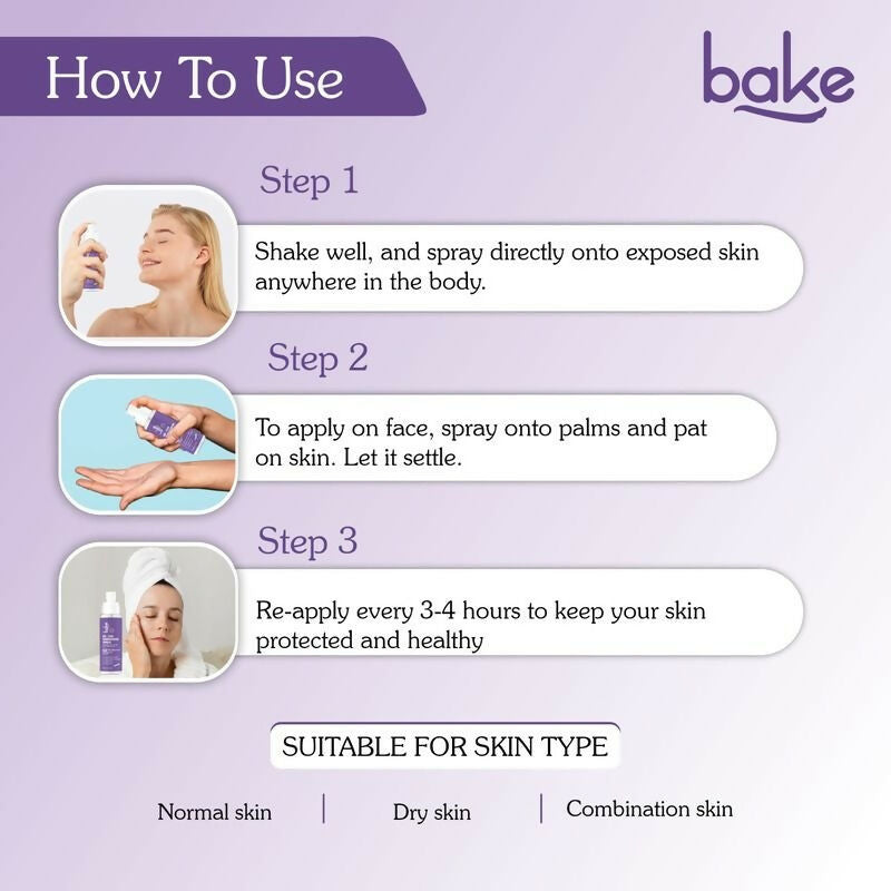 Bake SPF 70 Sunscreen Spray PA++++ Waterproof  Grab2Buy Bake Grab2Buy