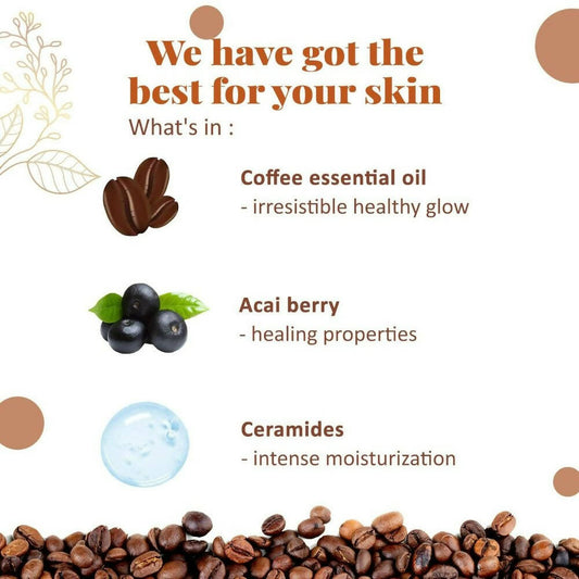 NutriGlow NATURAL'S Raw Irish Coffee Body Yogurt for Instant Hydration & Moisturization - Grab2buy