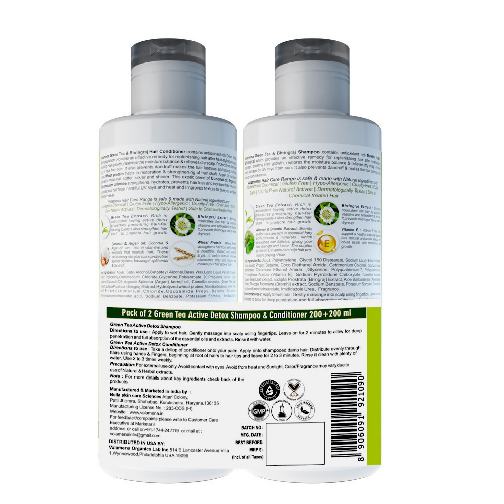 Volamena Green Tea & Bhringraj Shampoo & Conditioner  Grab2Buy Volamena Grab2Buy