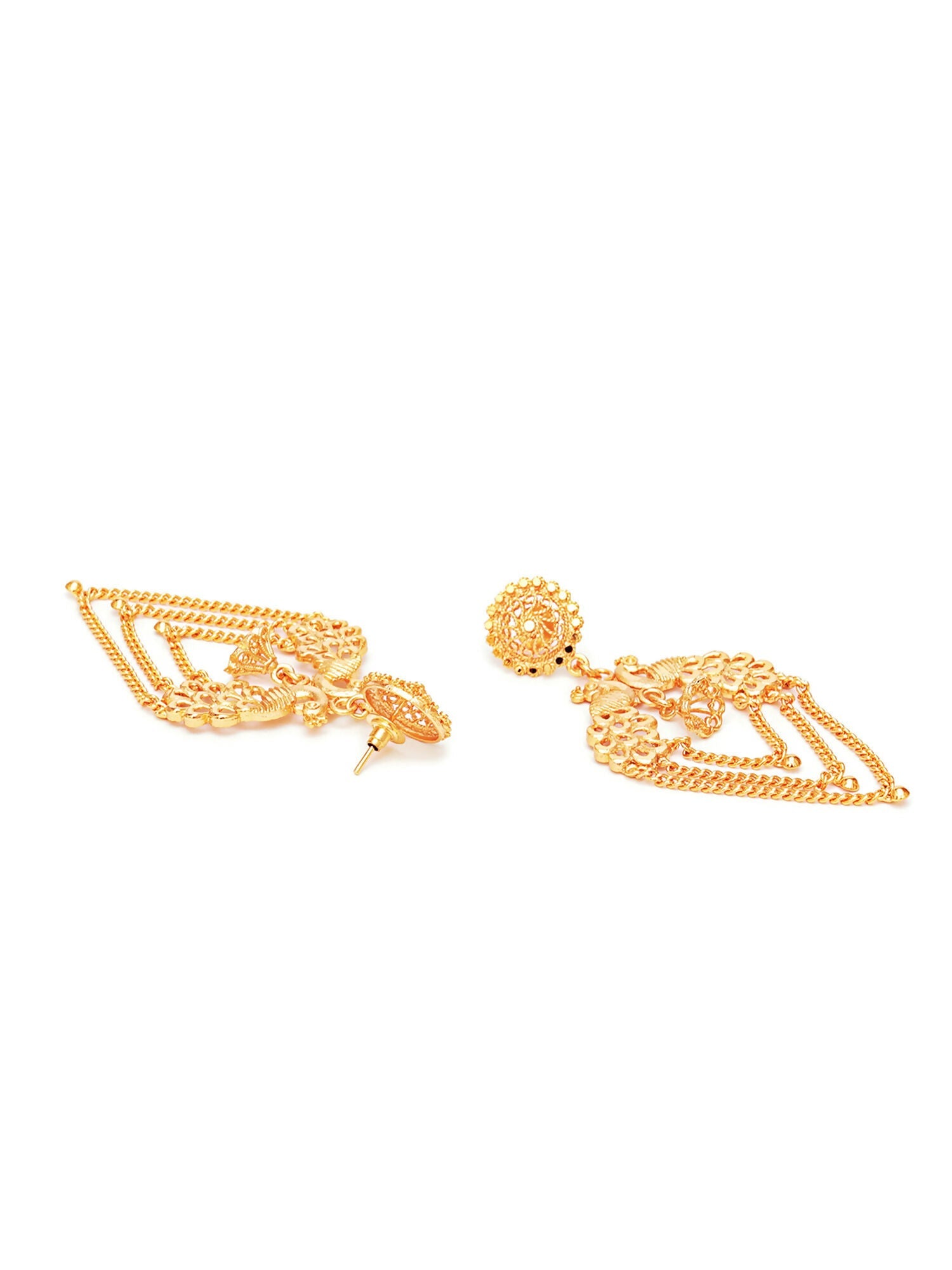 Golden Earrings (Gold) - Ruby Raang - Grab2buy