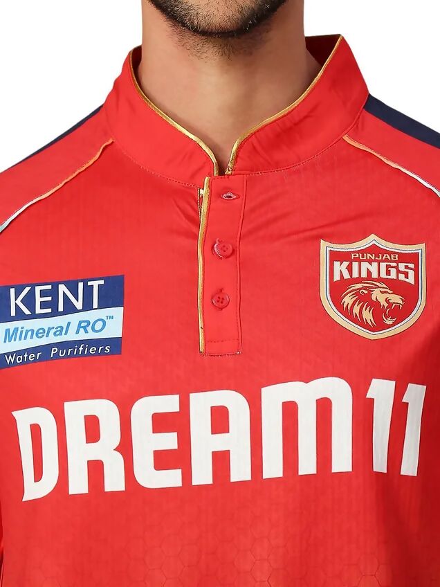 Punjab Kings Men Red Printed Half Sleeves Jersey IPL, T20 
