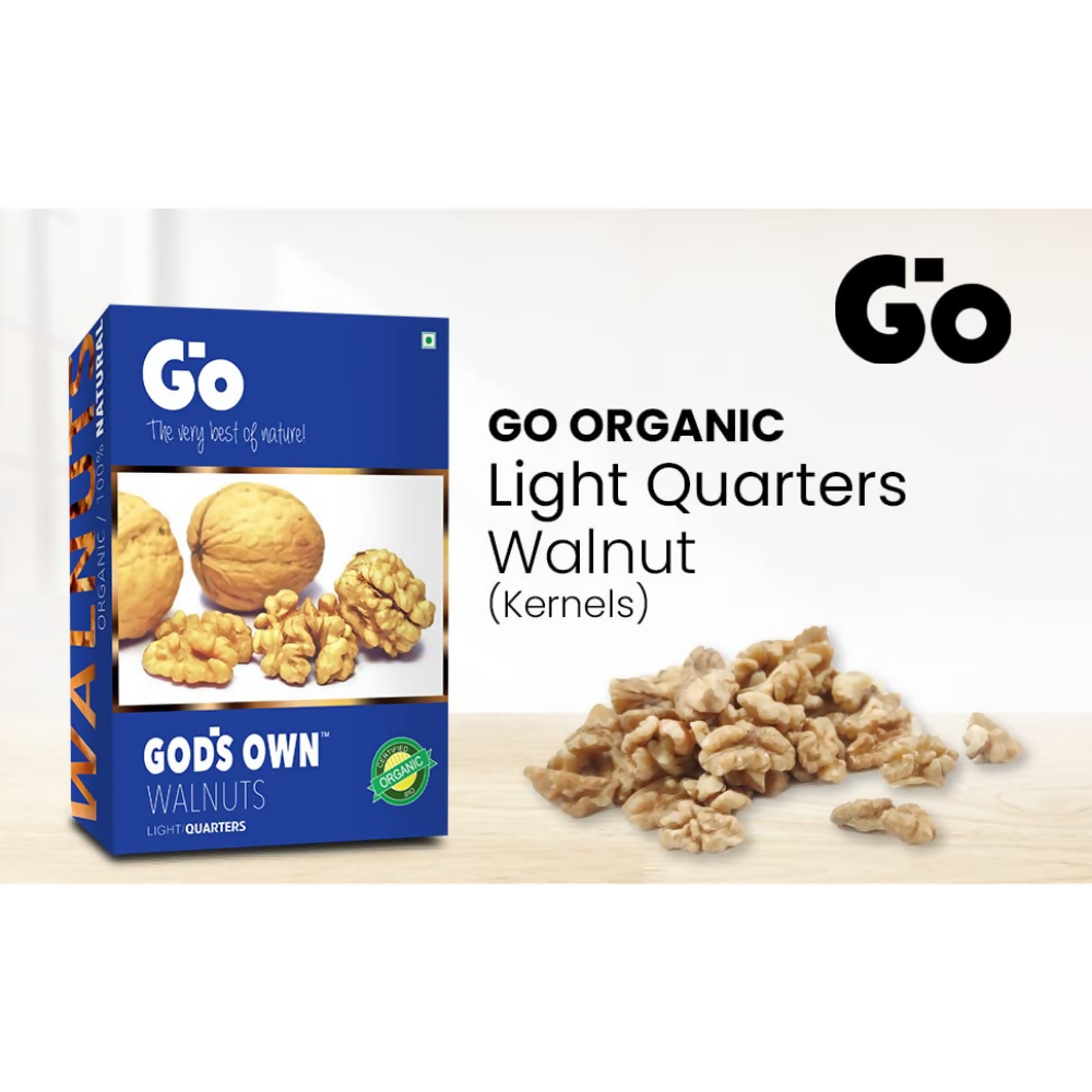 Go Organic Kashmiri Light Quarters Walnuts Kernels (Without Shell)